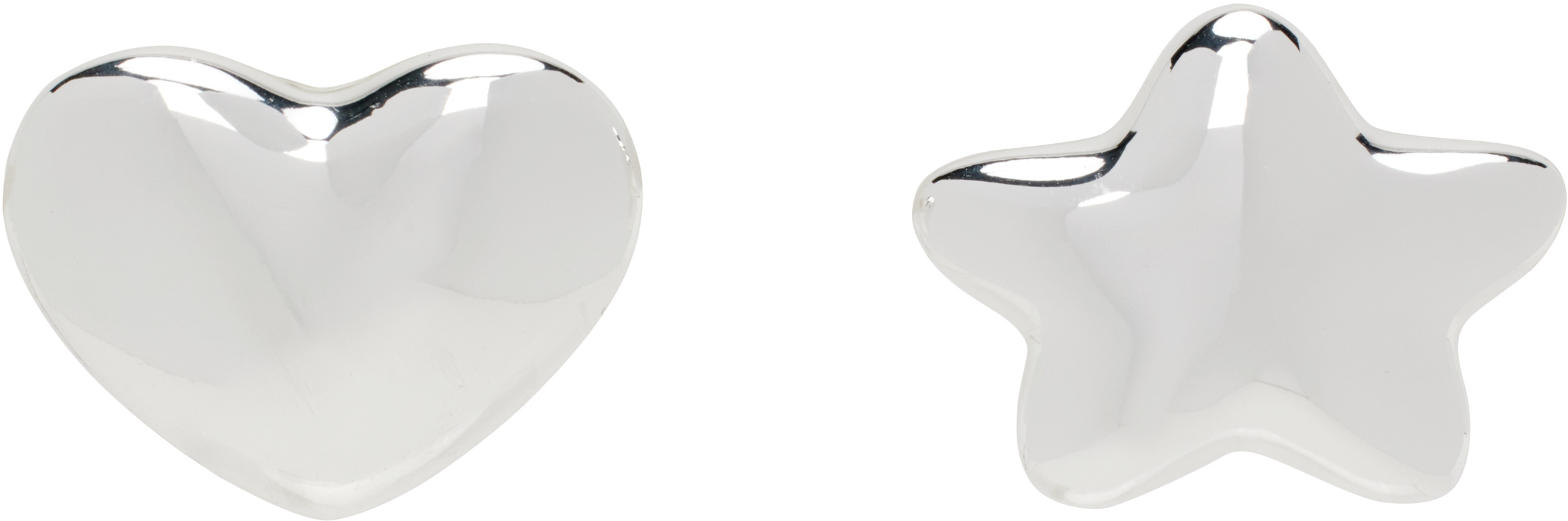 Sandy Liang: Silver Found Earrings | SSENSE