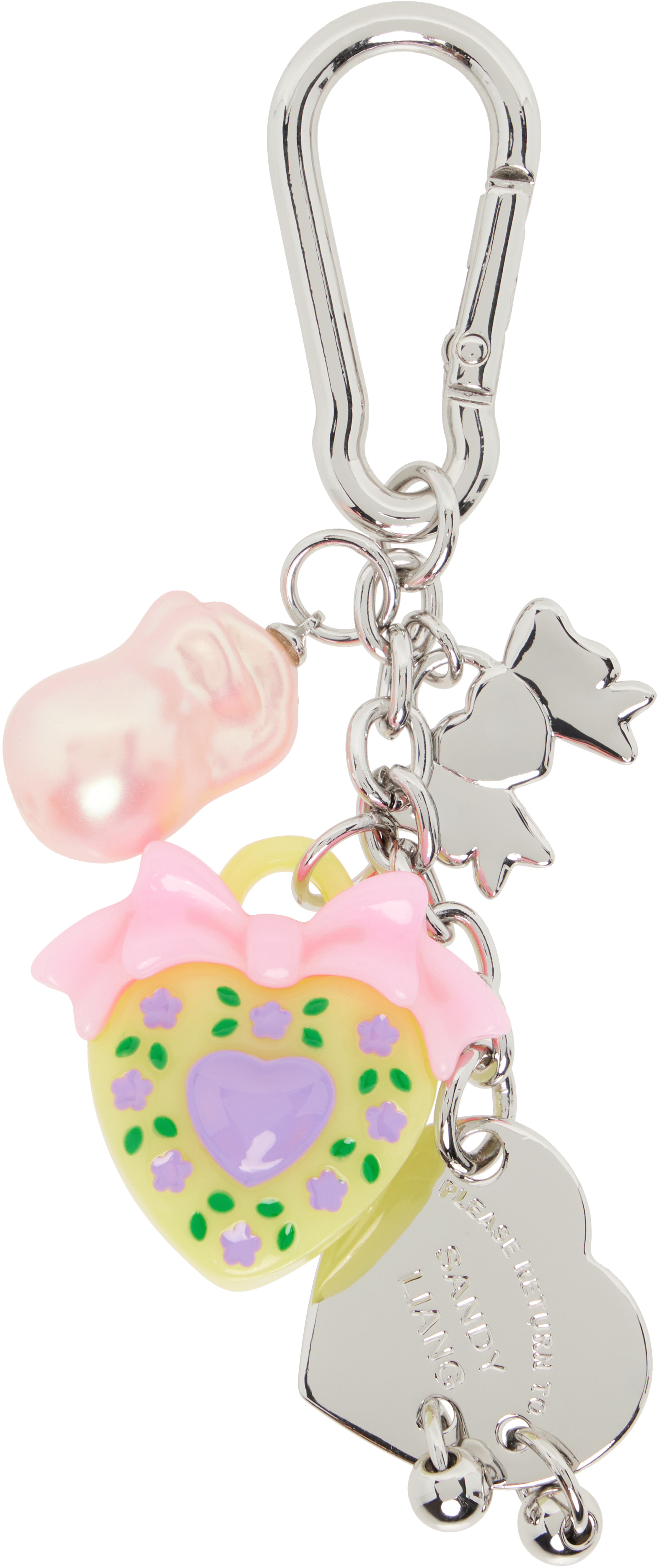 Silver Collector 2.0 Keychain by Sandy Liang on Sale