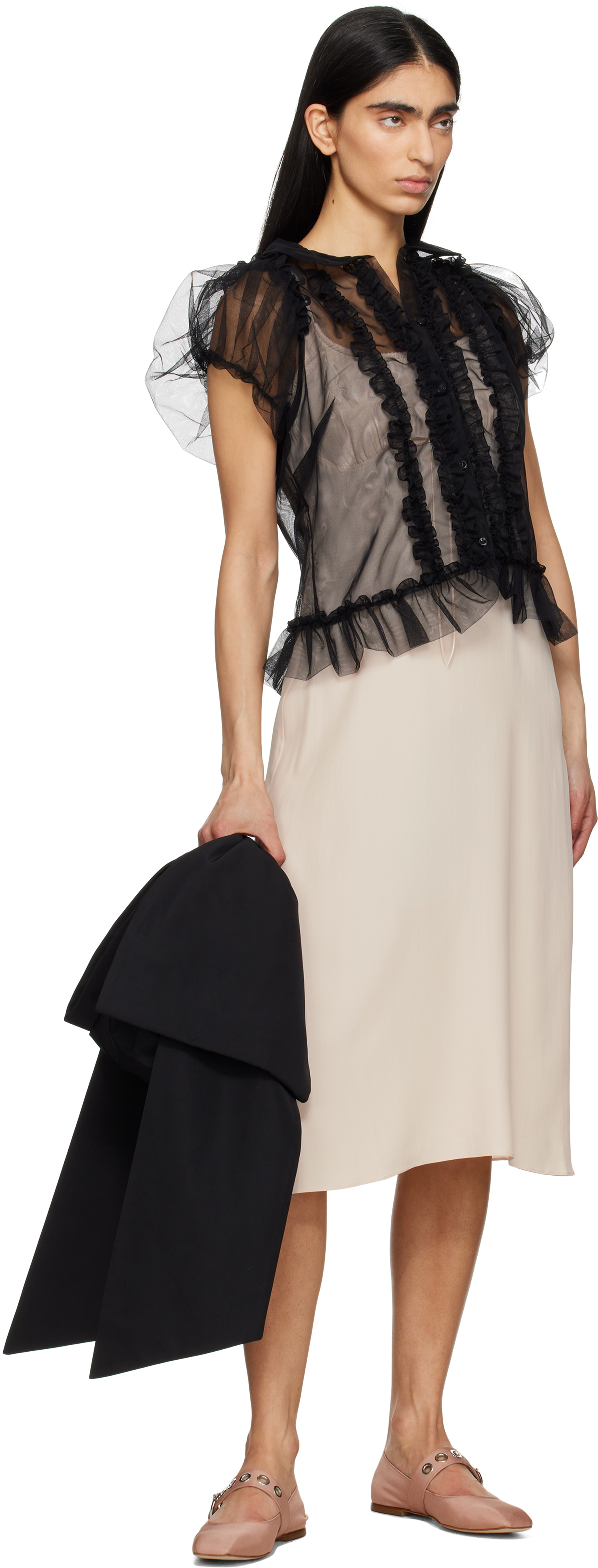 Sandy Liang Black Small Regalo Bag In Black