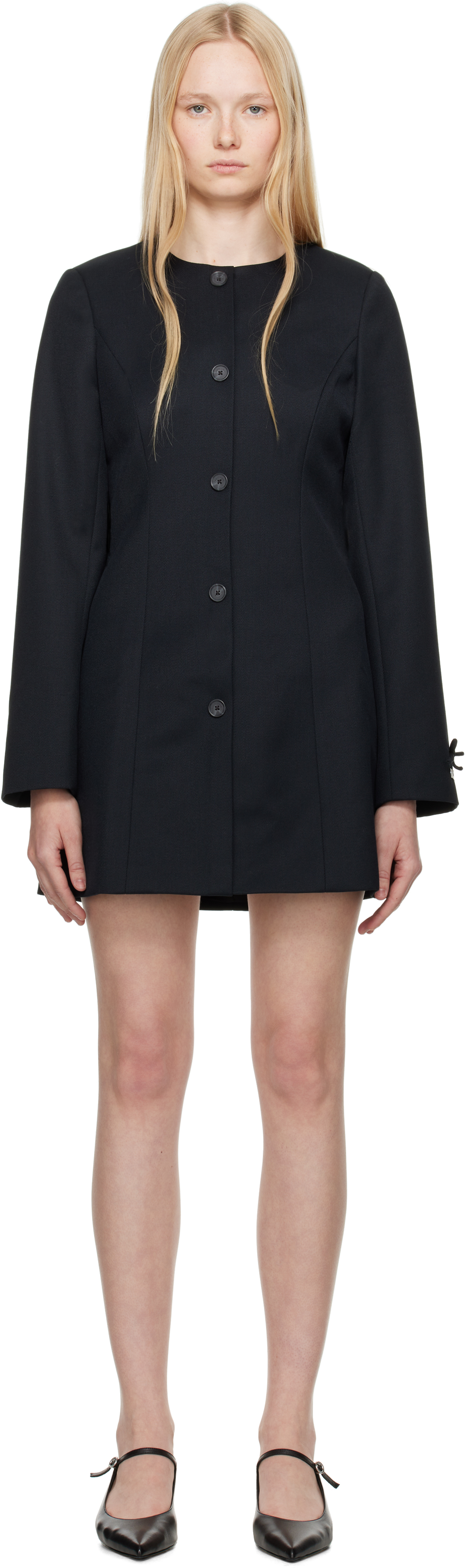 Sandy Liang Black Swan Minidress