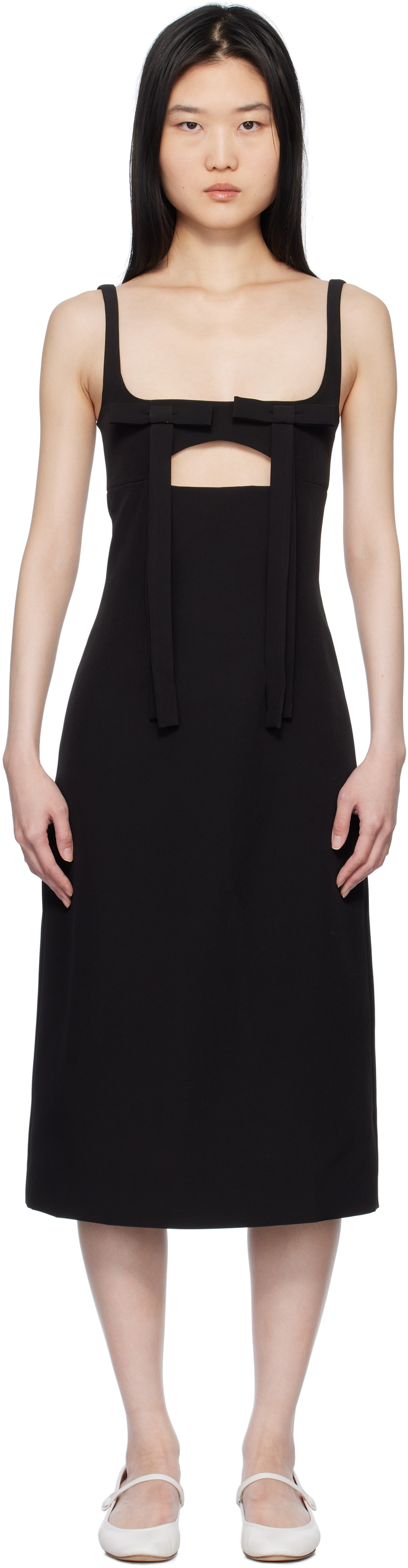 Black Machu Midi Dress