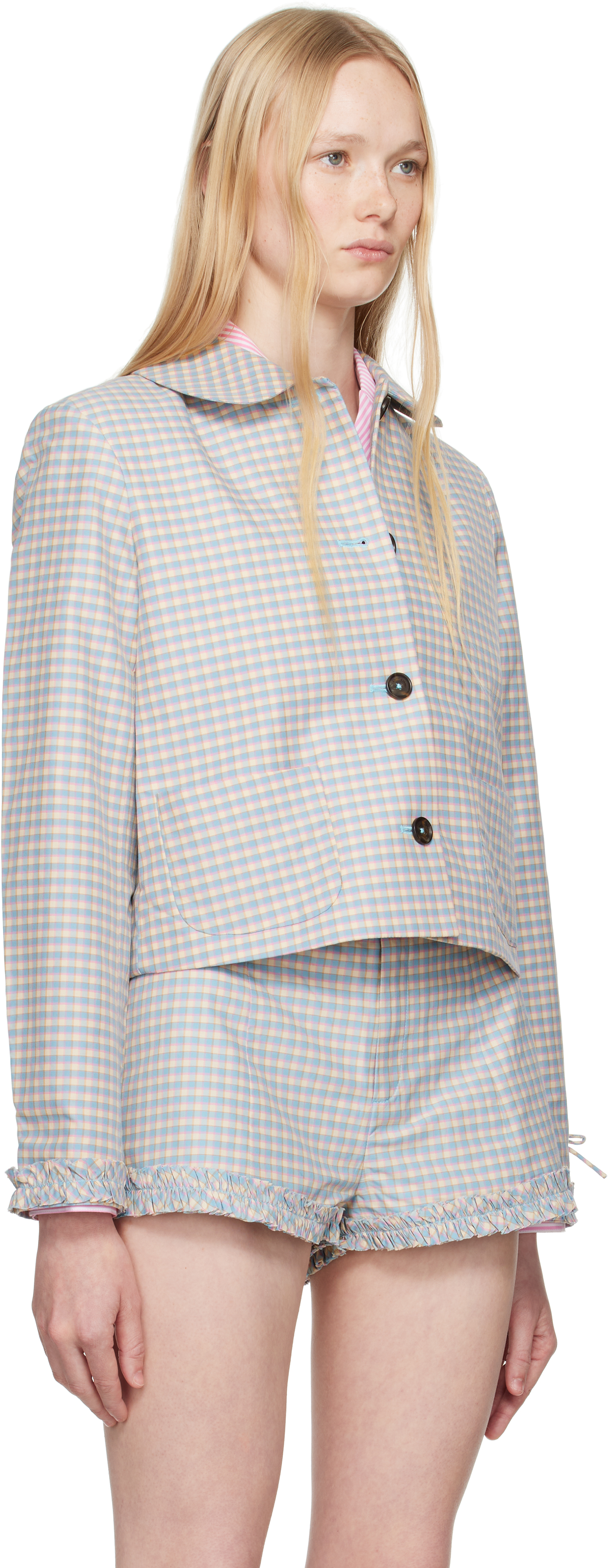 Sandy Liang Blue Karube Jacket