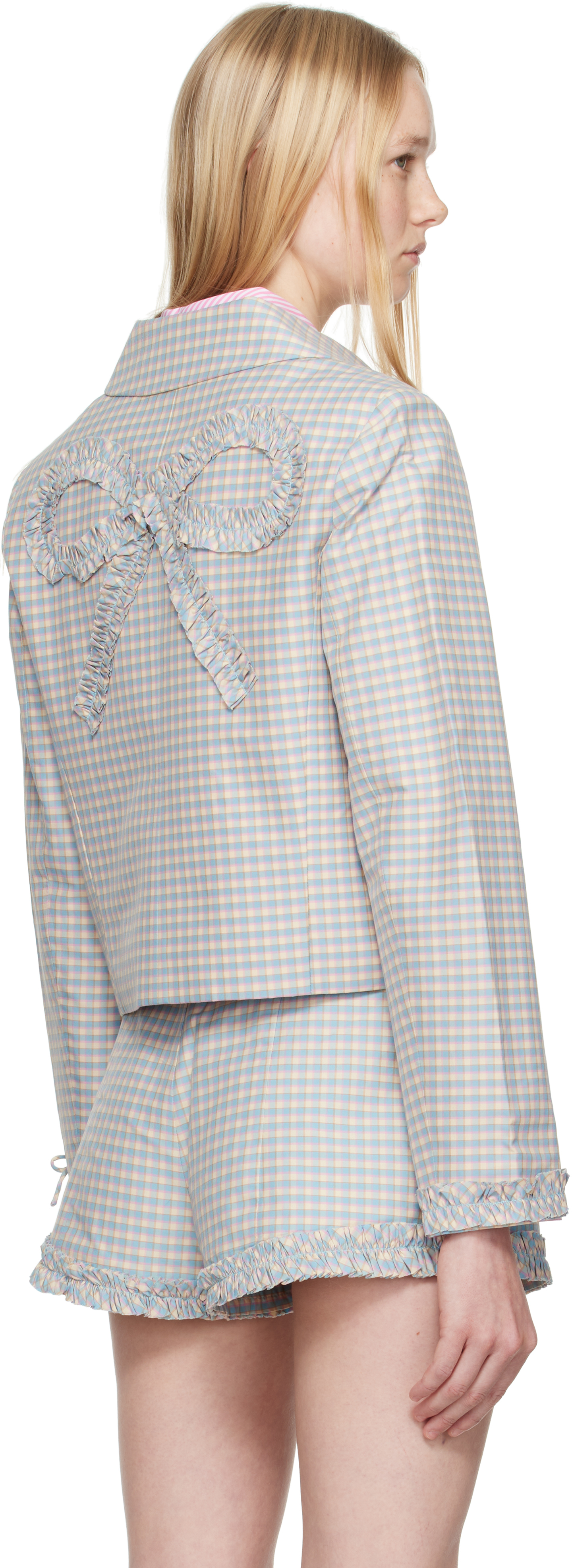 Sandy Liang Blue Karube Jacket