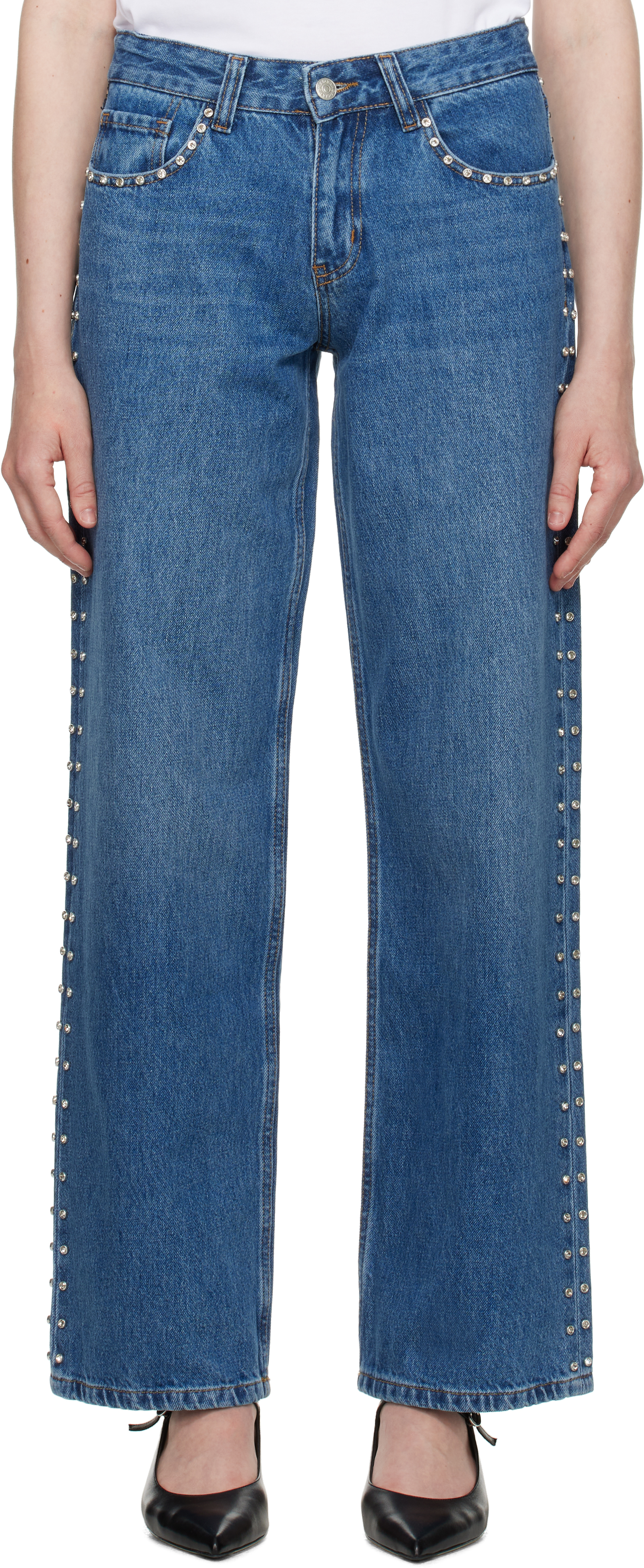 Sandy Liang Blue Updo Jeans