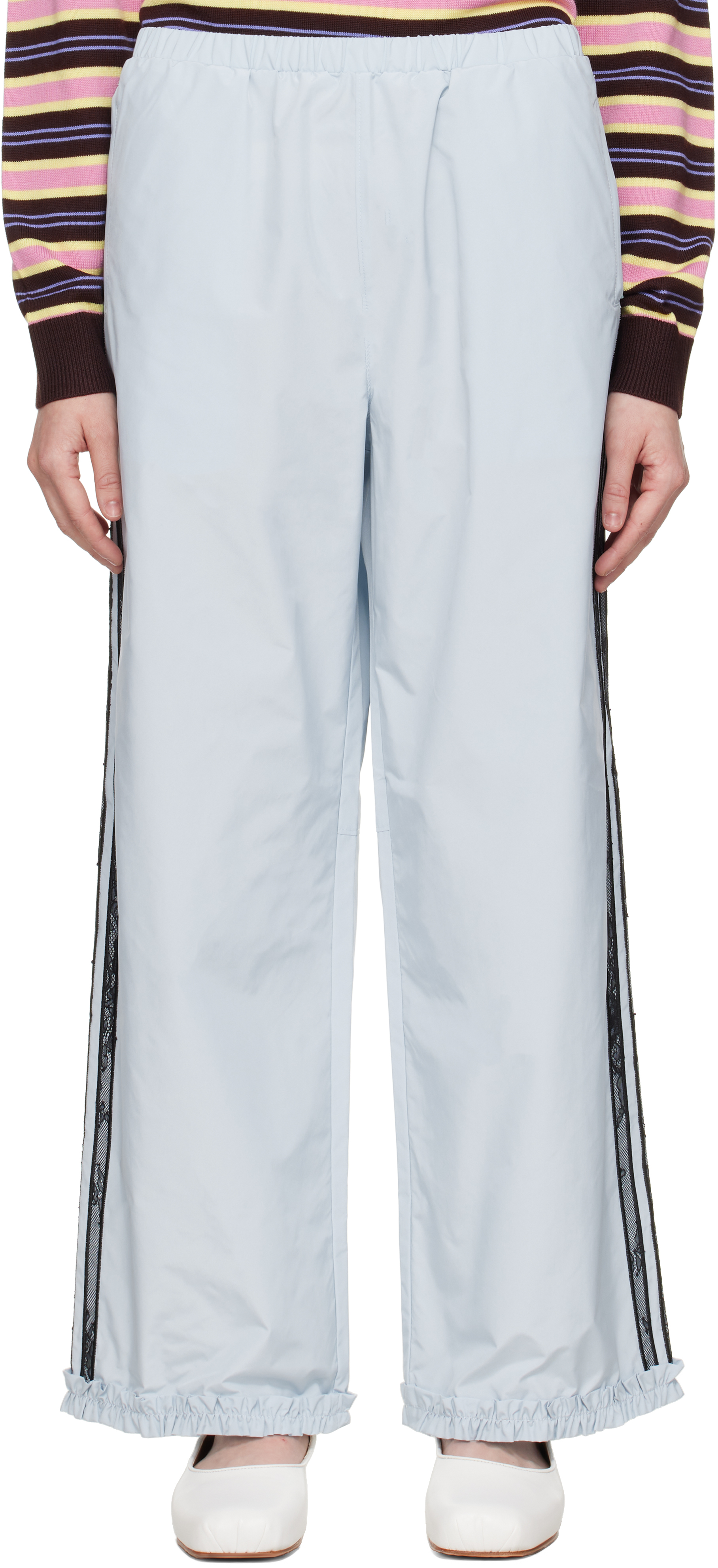 【関税込み】Sandy Liang ブルー Anja トラックパンツ ANJA PANT IN LIGHT BLUE – SANDY LIANG
