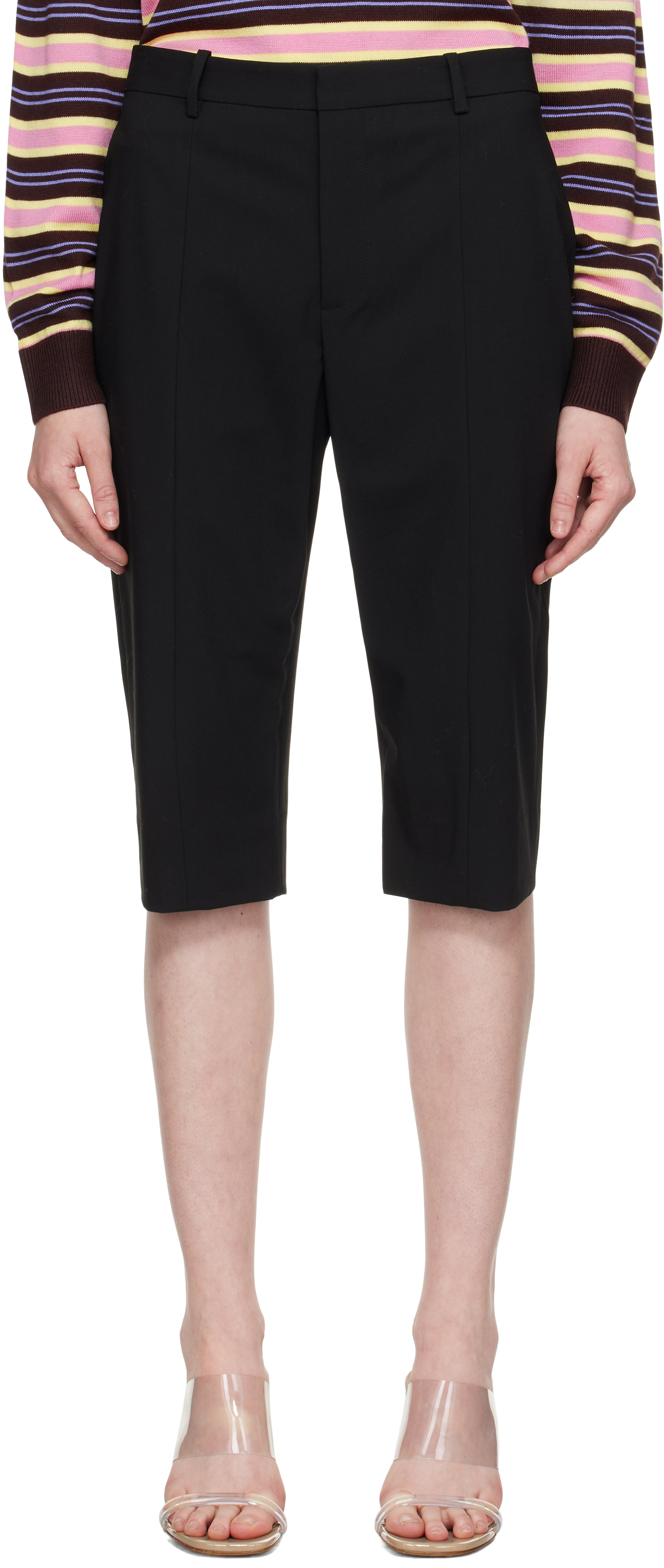 Black Melvin Capri Shorts