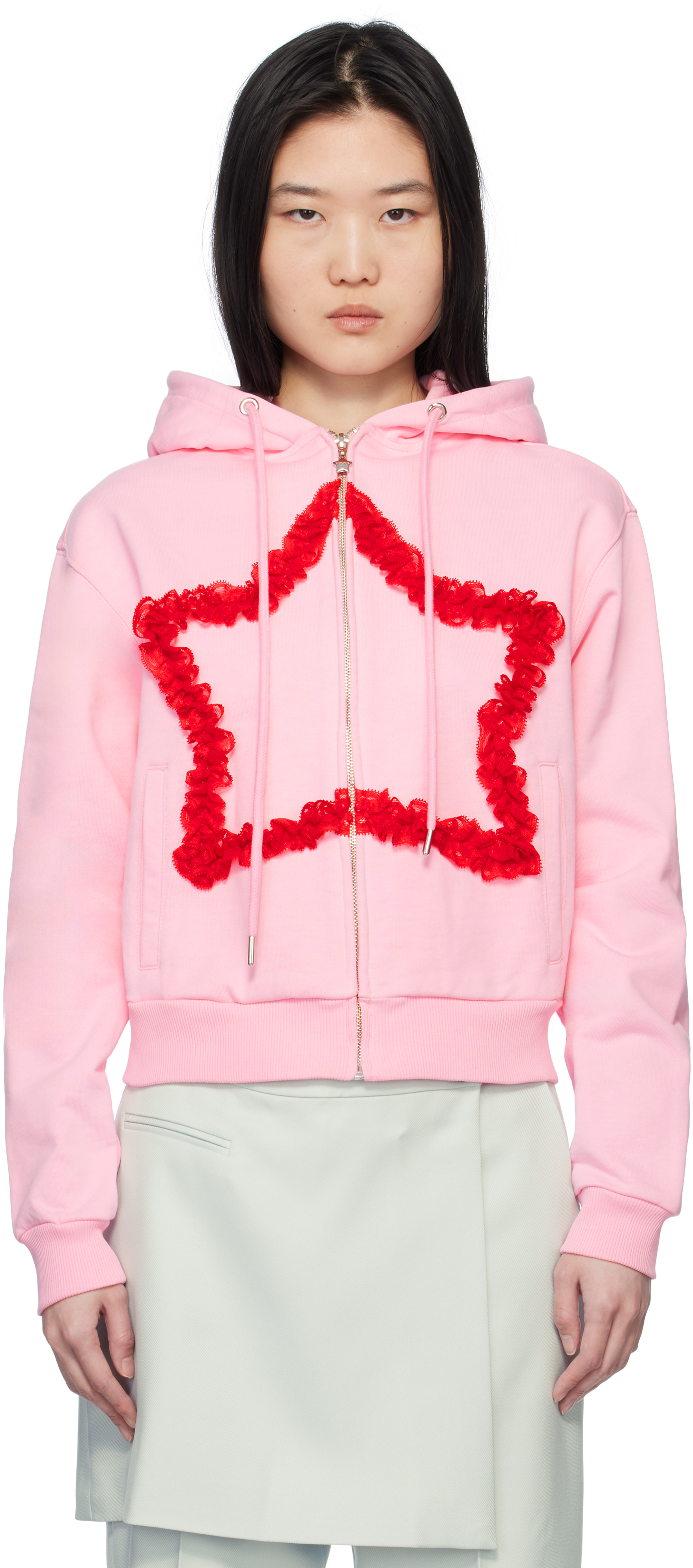 SANDY LIANG PINK REGINA HOODIE 