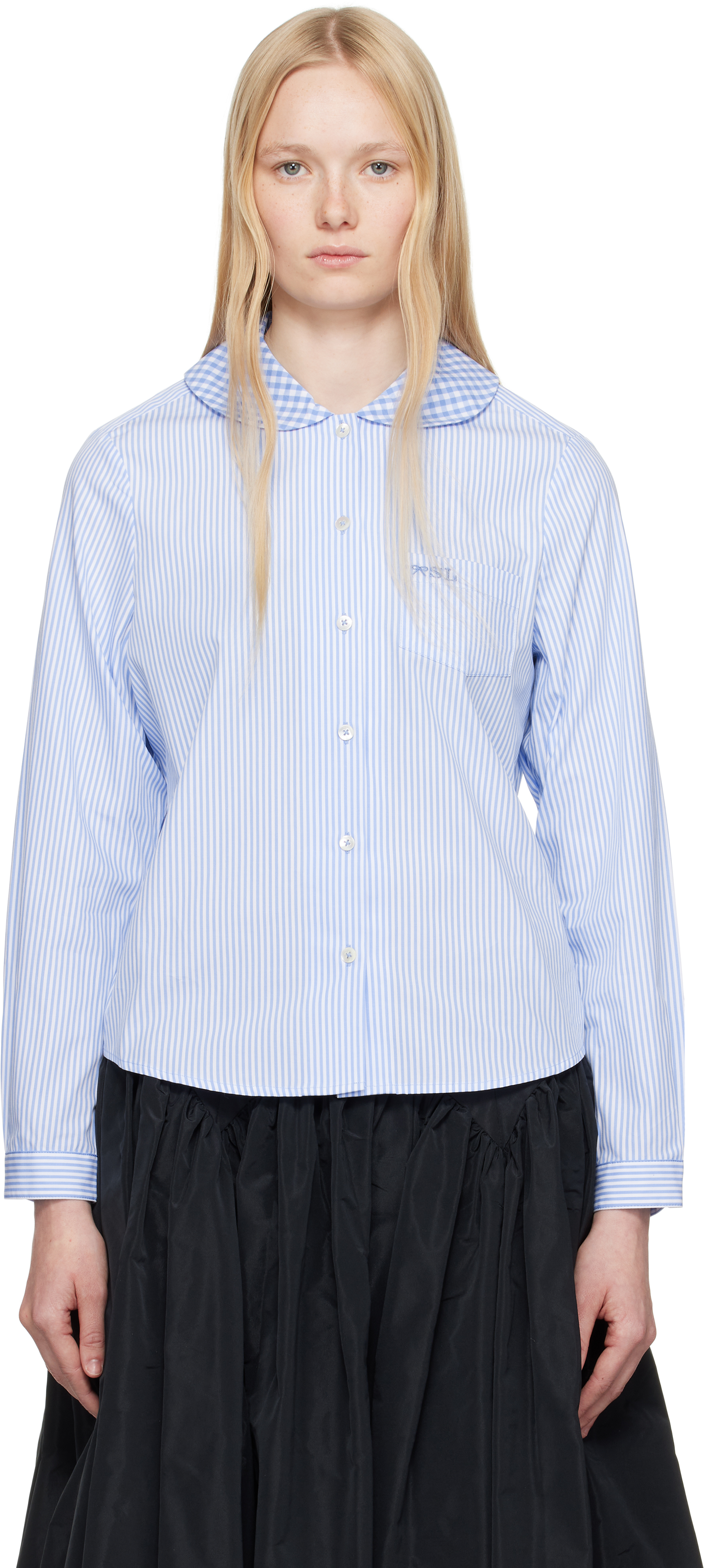 Sandy Liang Blue Wilbur Shirt