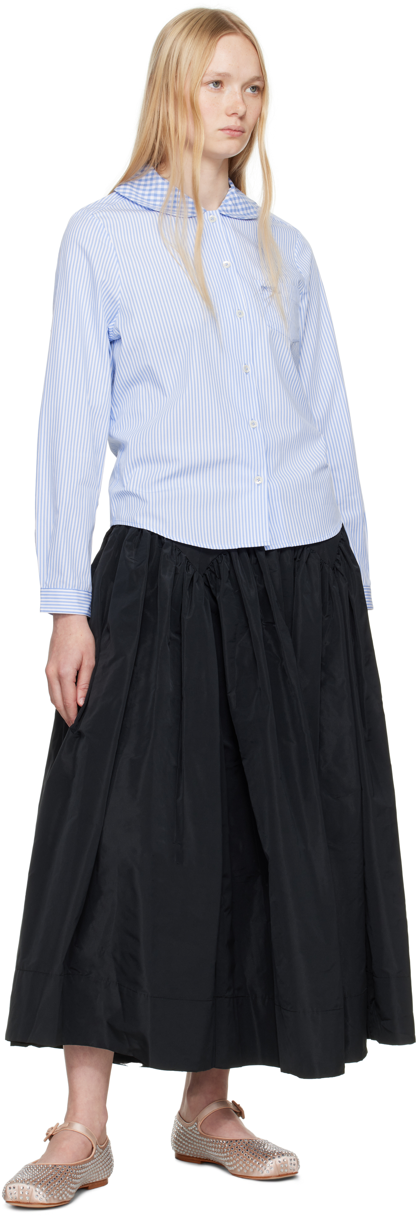 Sandy Liang Blue Wilbur Shirt