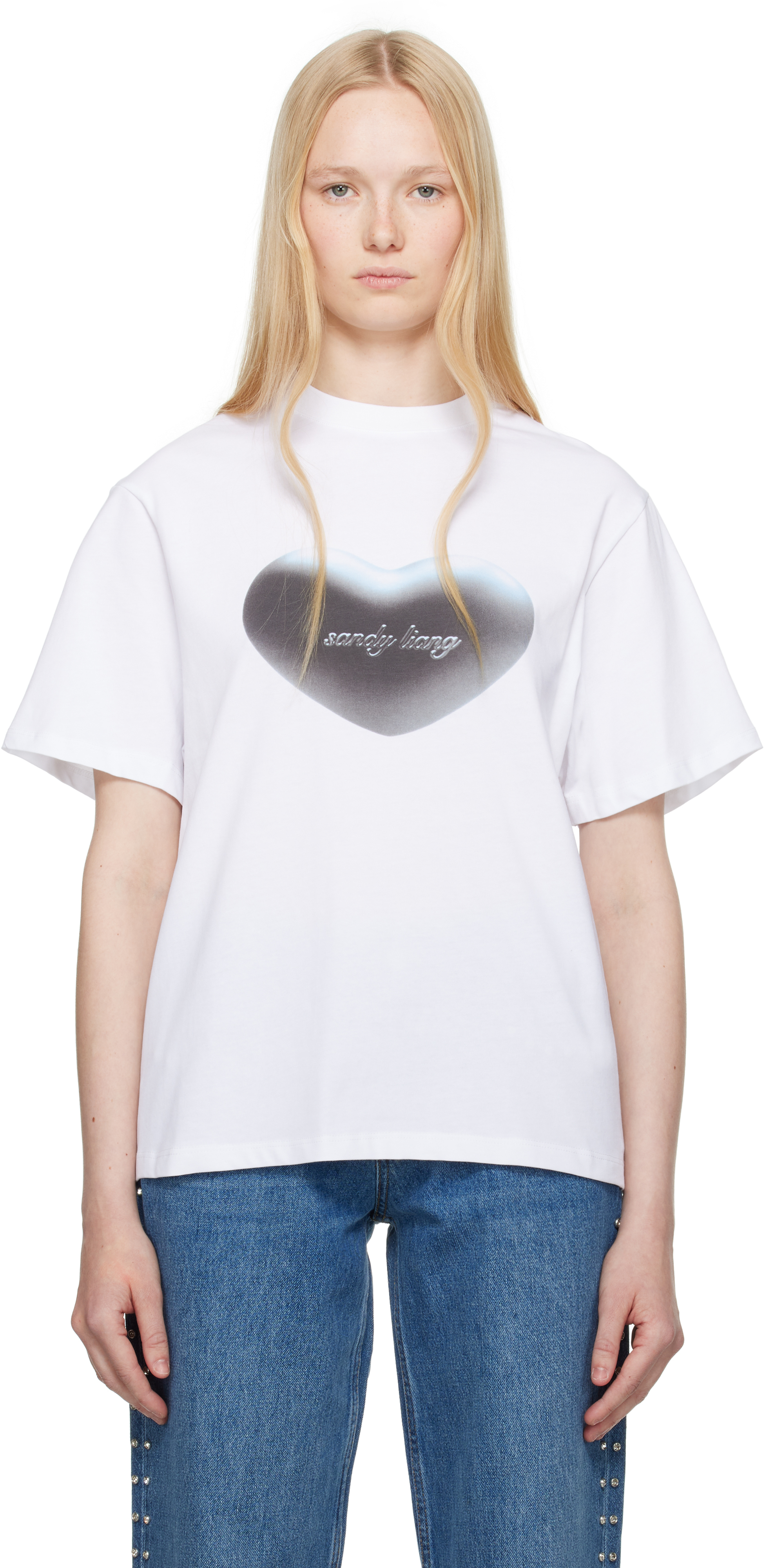Sandy Liang White Chouchou T-shirt