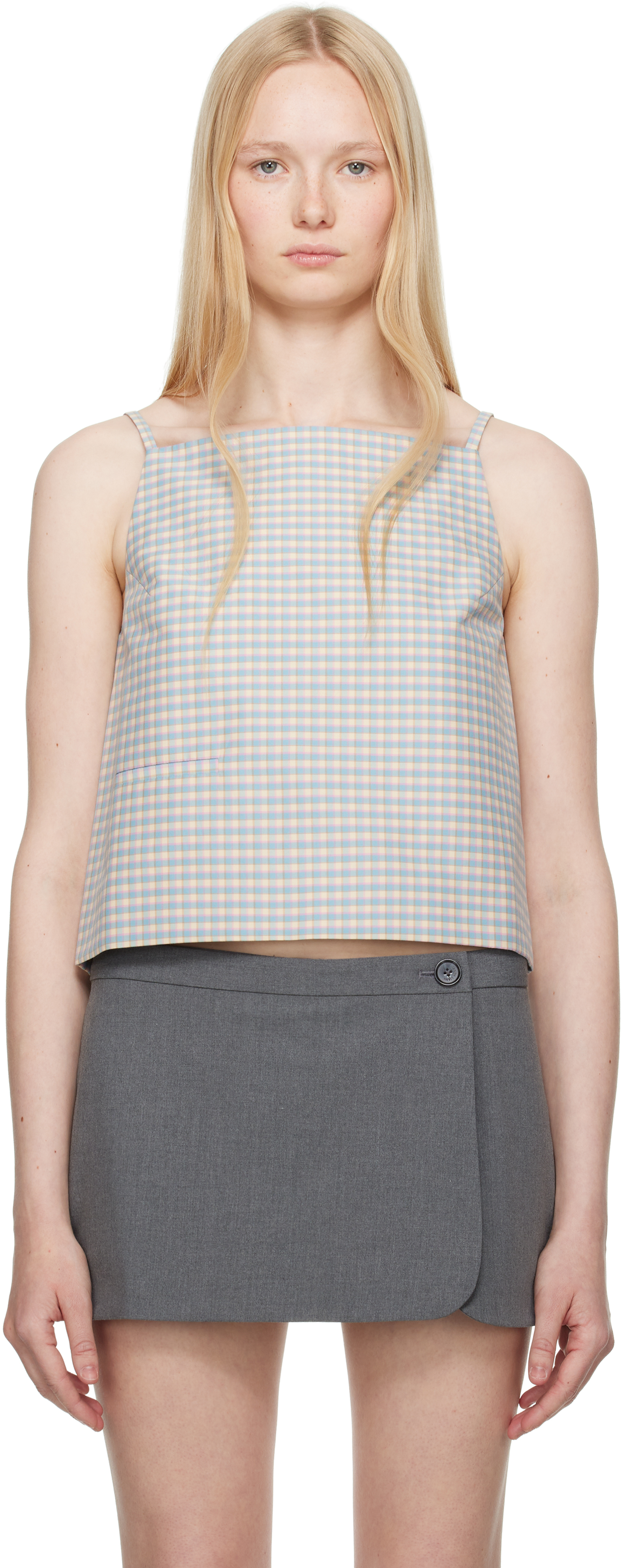 Sandy Liang Blue Cecilia Top