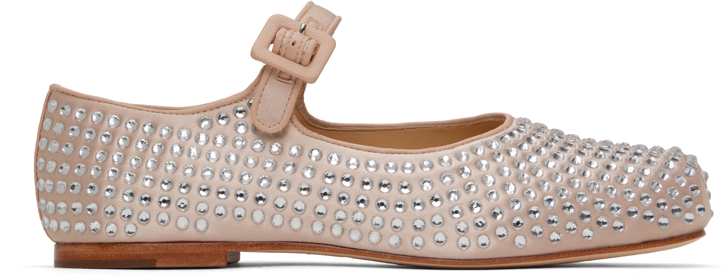 Pink Mary Jane Pointe Ballerina Flats