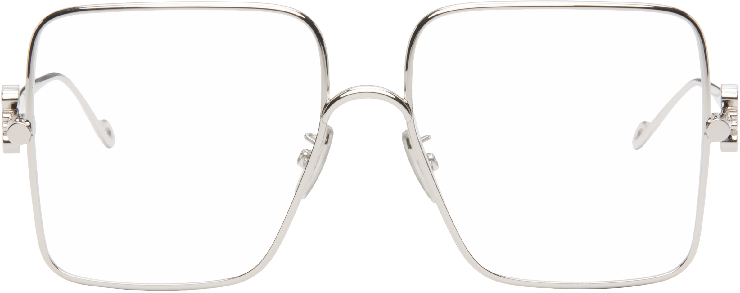 Silver Square Glasses