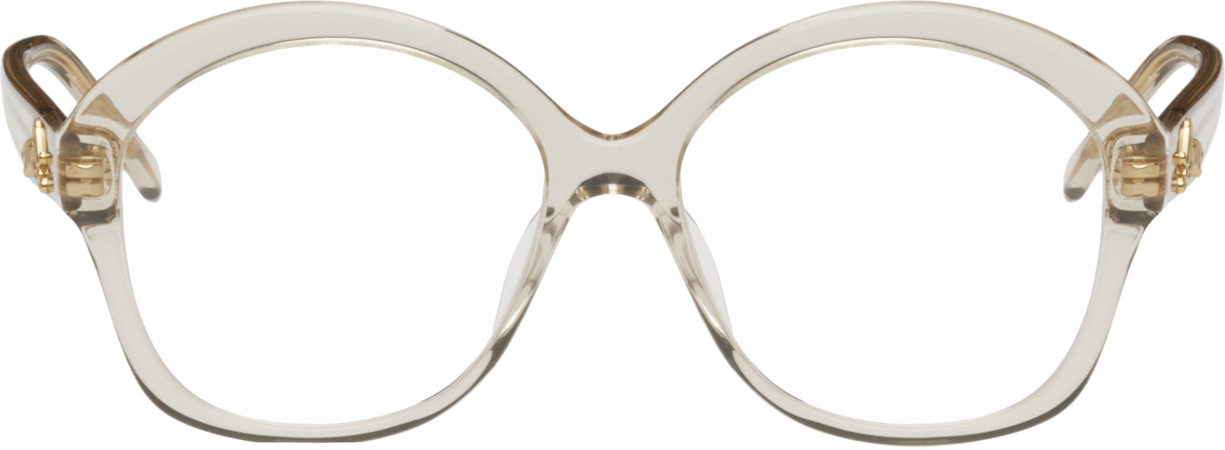 Beige Round Glasses