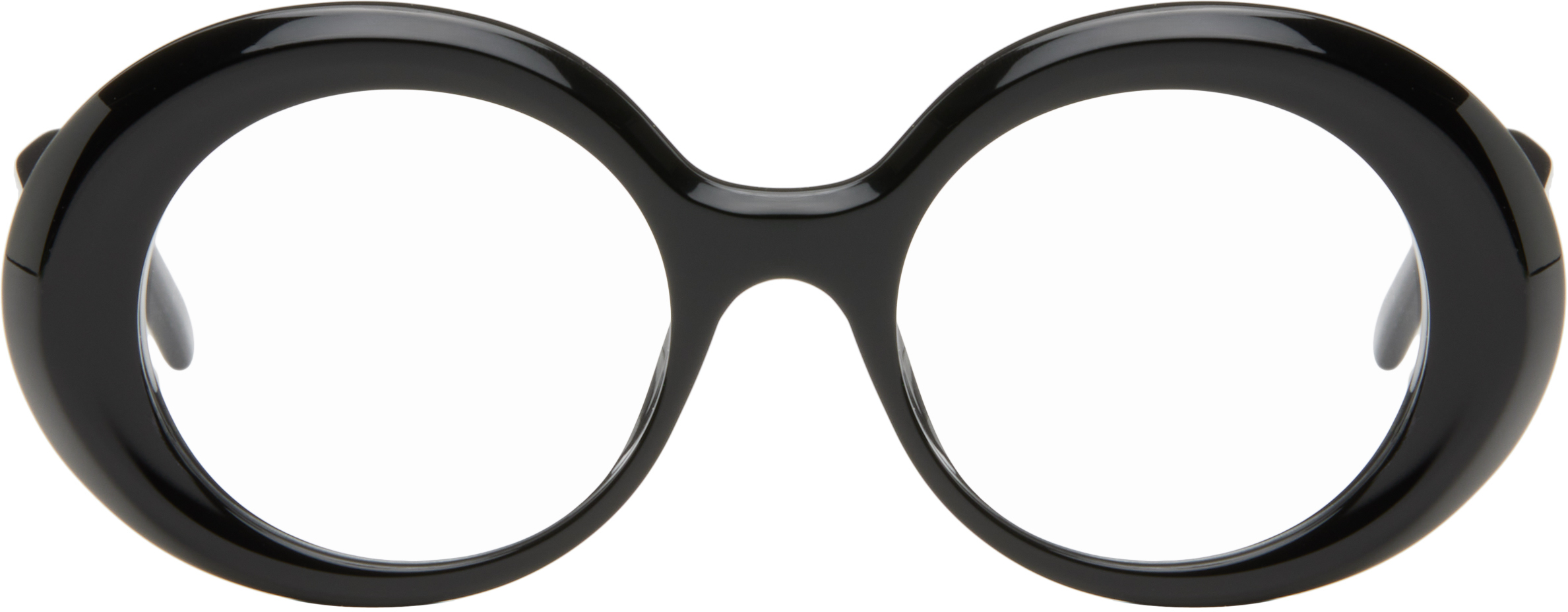 Black Oversized Round Glasses