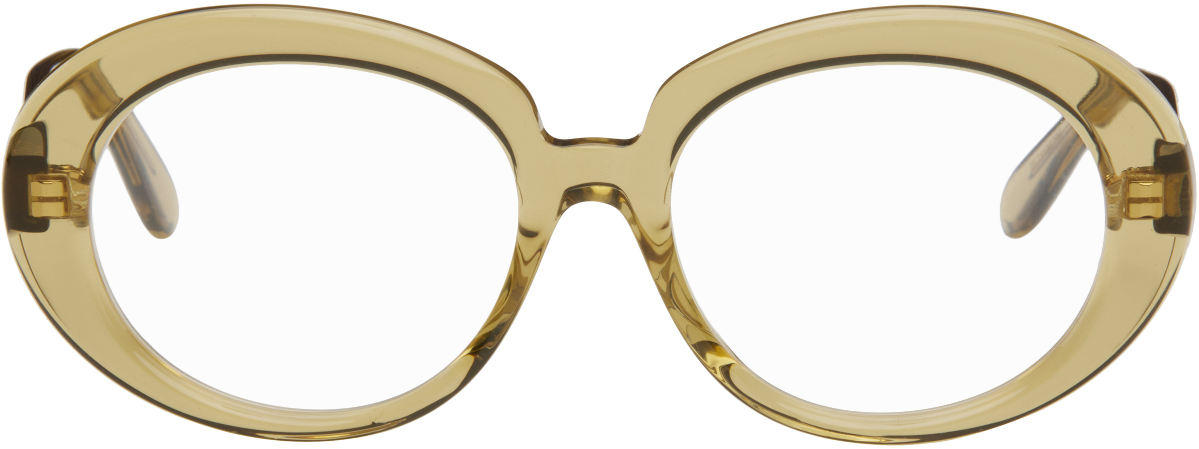 【LOEWE】Curvy round glasses LOEWE EYEWEAR Curvy oversized round-frame acetate sunglasses
