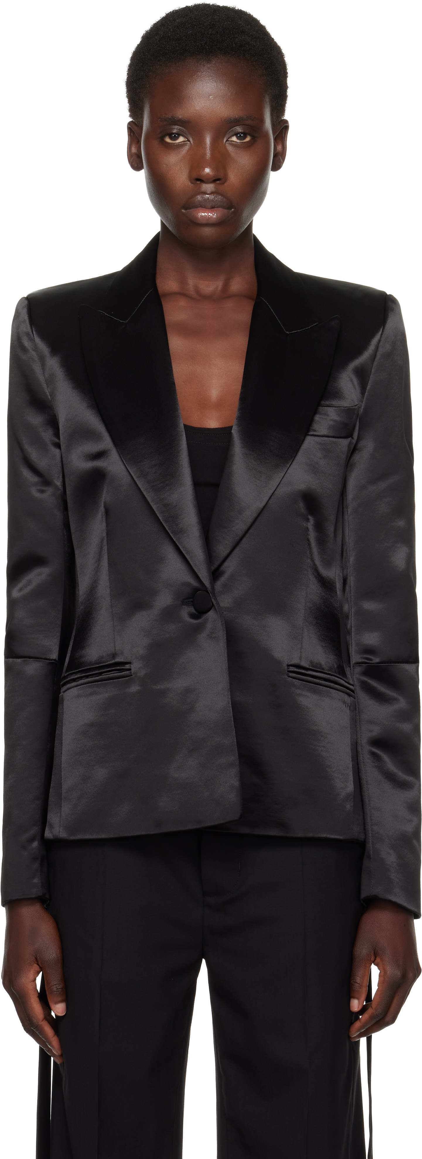 Black S-Breasted Blazer