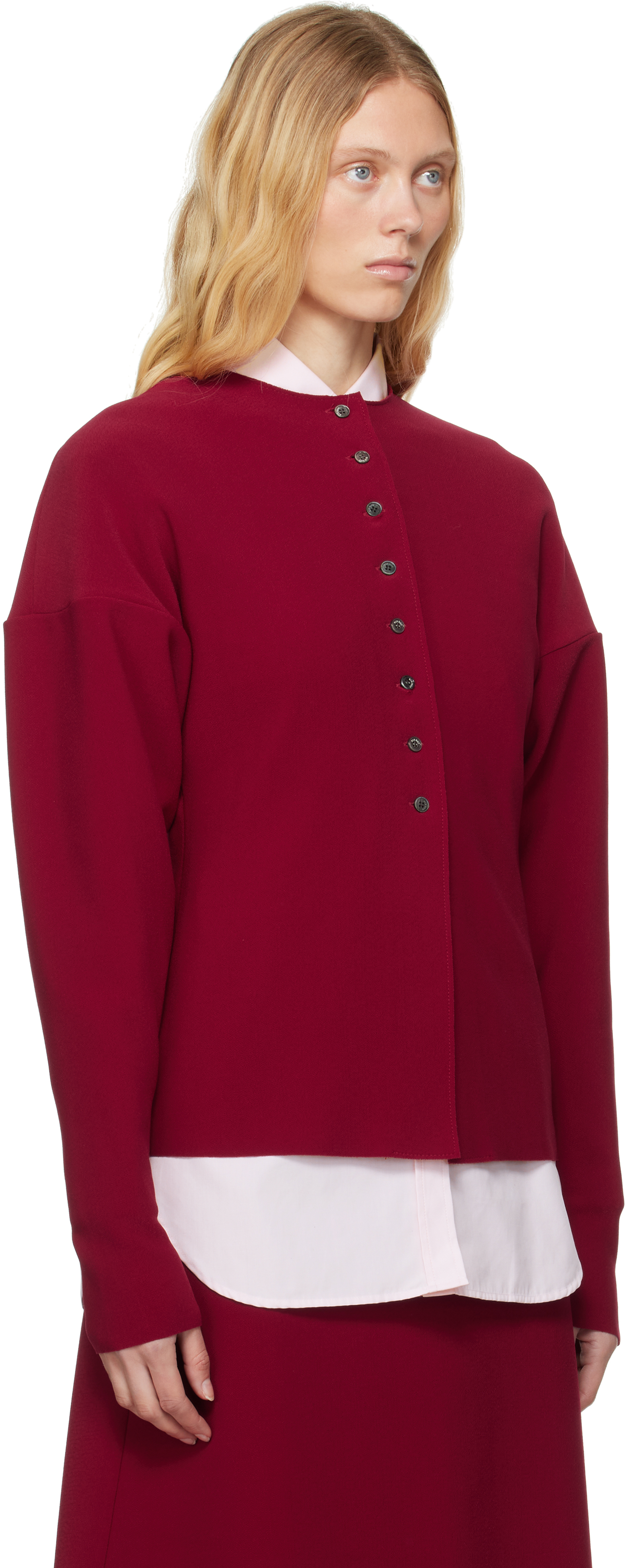 BIRROT RED LAY2 CARDIGAN
