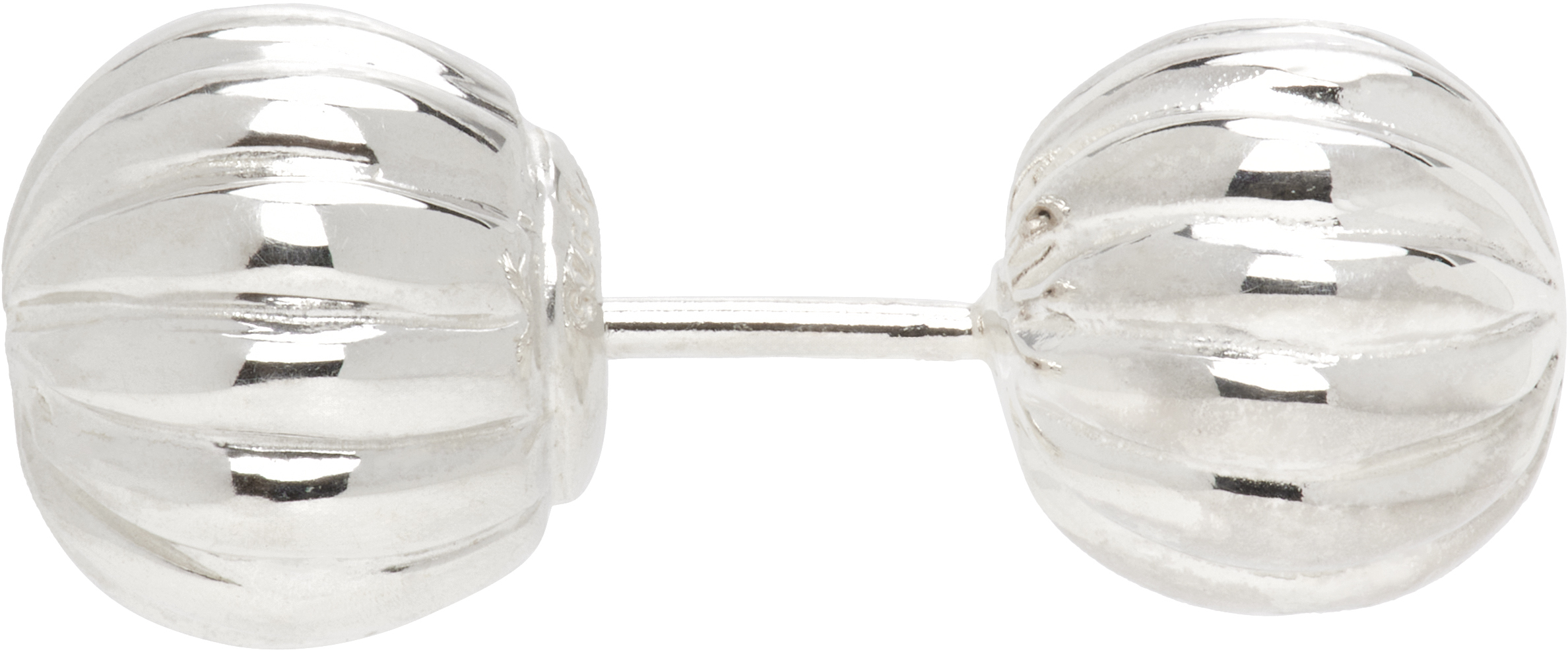 Silver Ball Pierced Single Earring