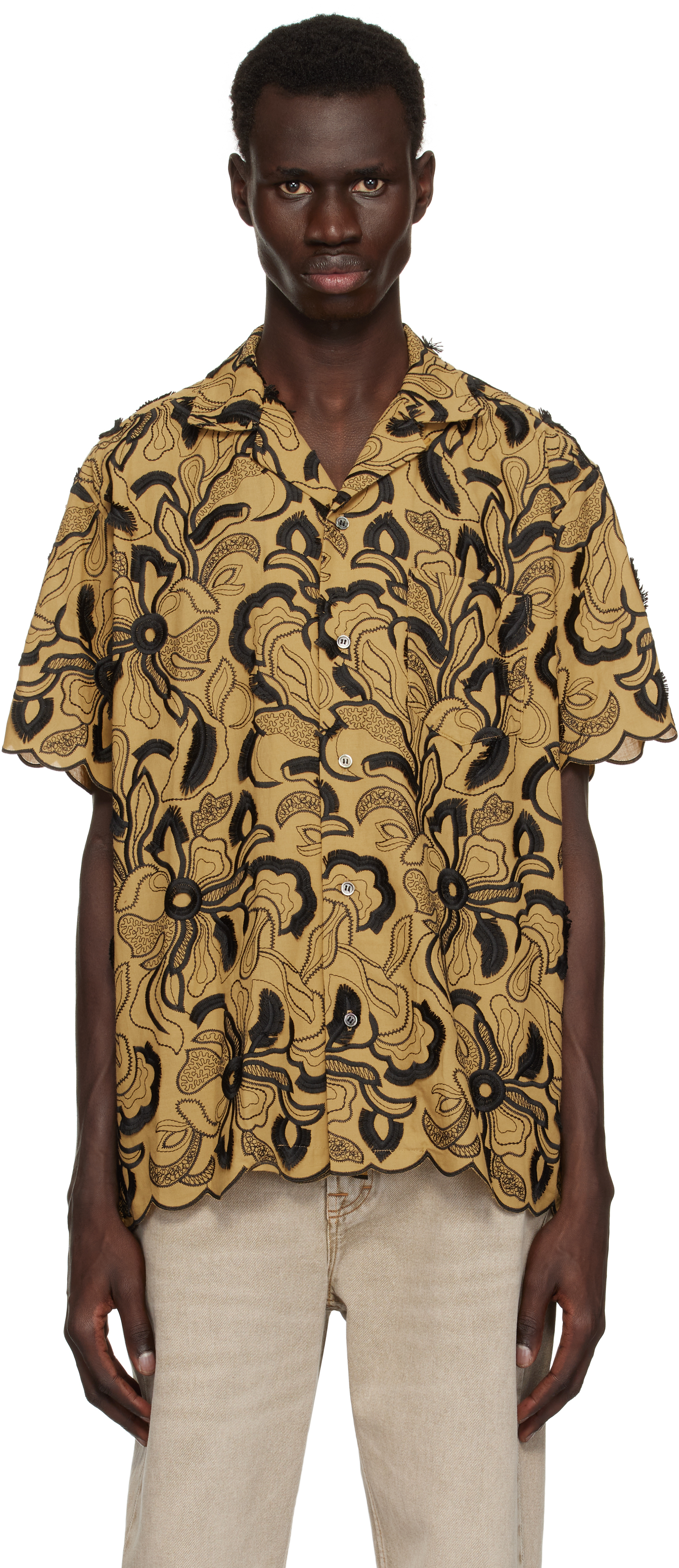 【★超目玉】 Embroidery Beige Virilis: Toga Shirt SSENSE | トップス
