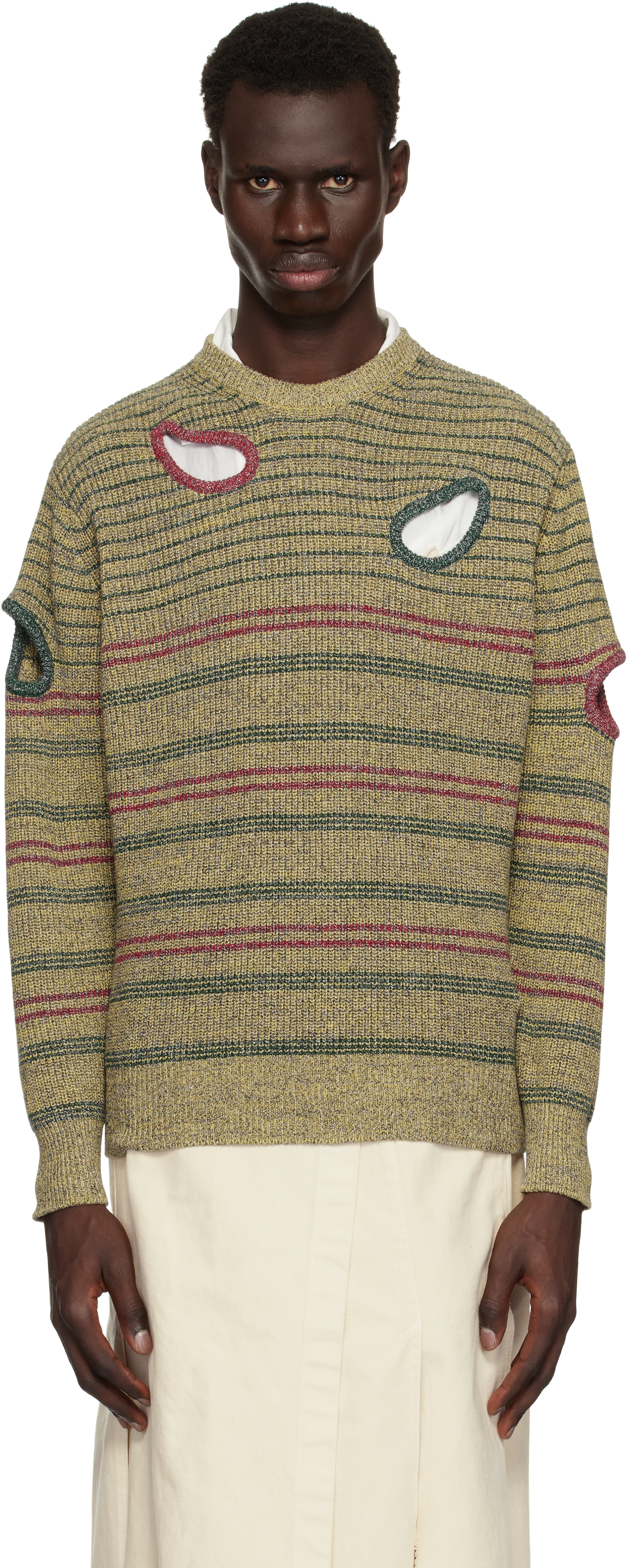 Multicolor Hole Knit Sweater