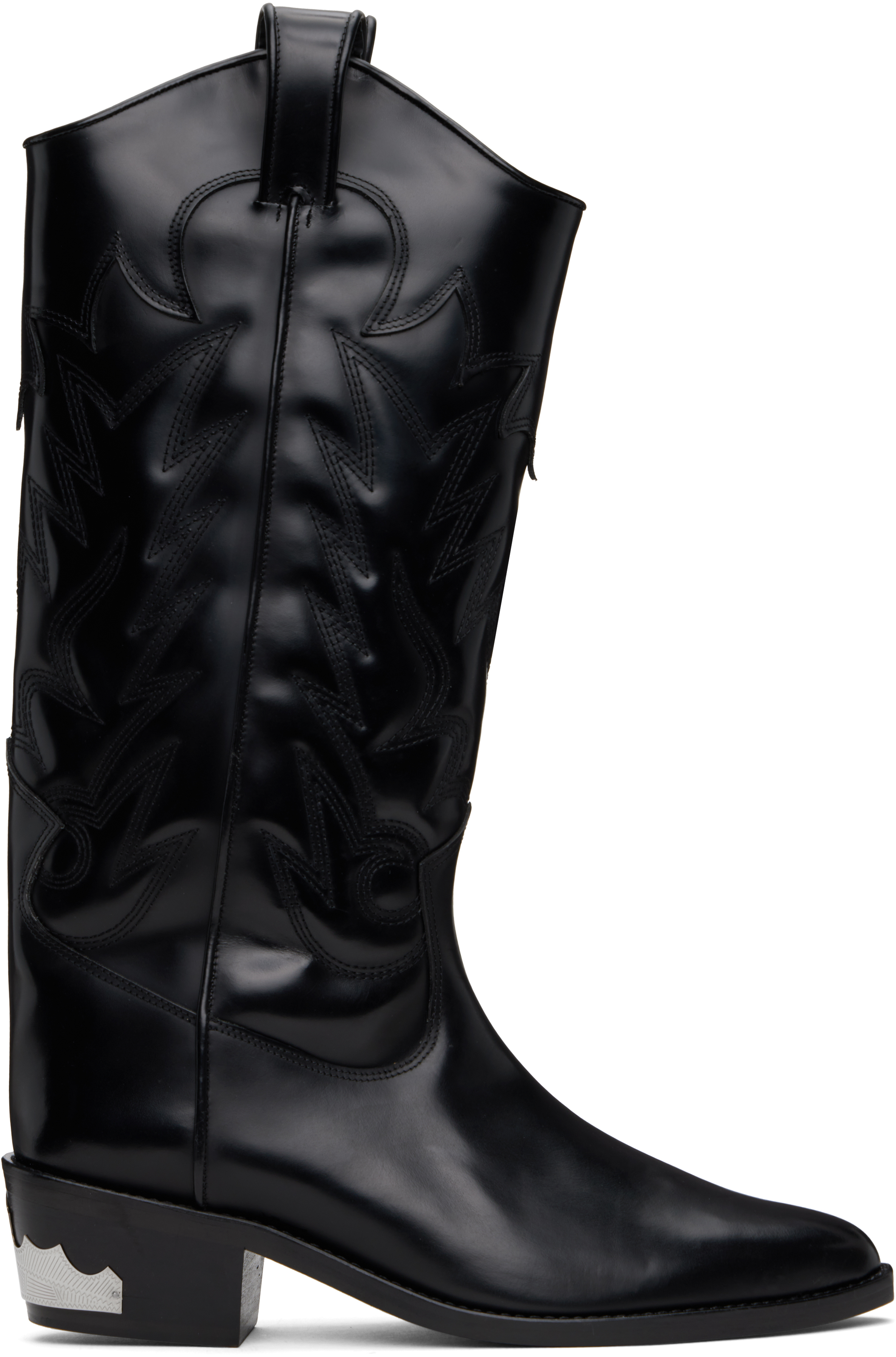 Black Leather Tall Boots