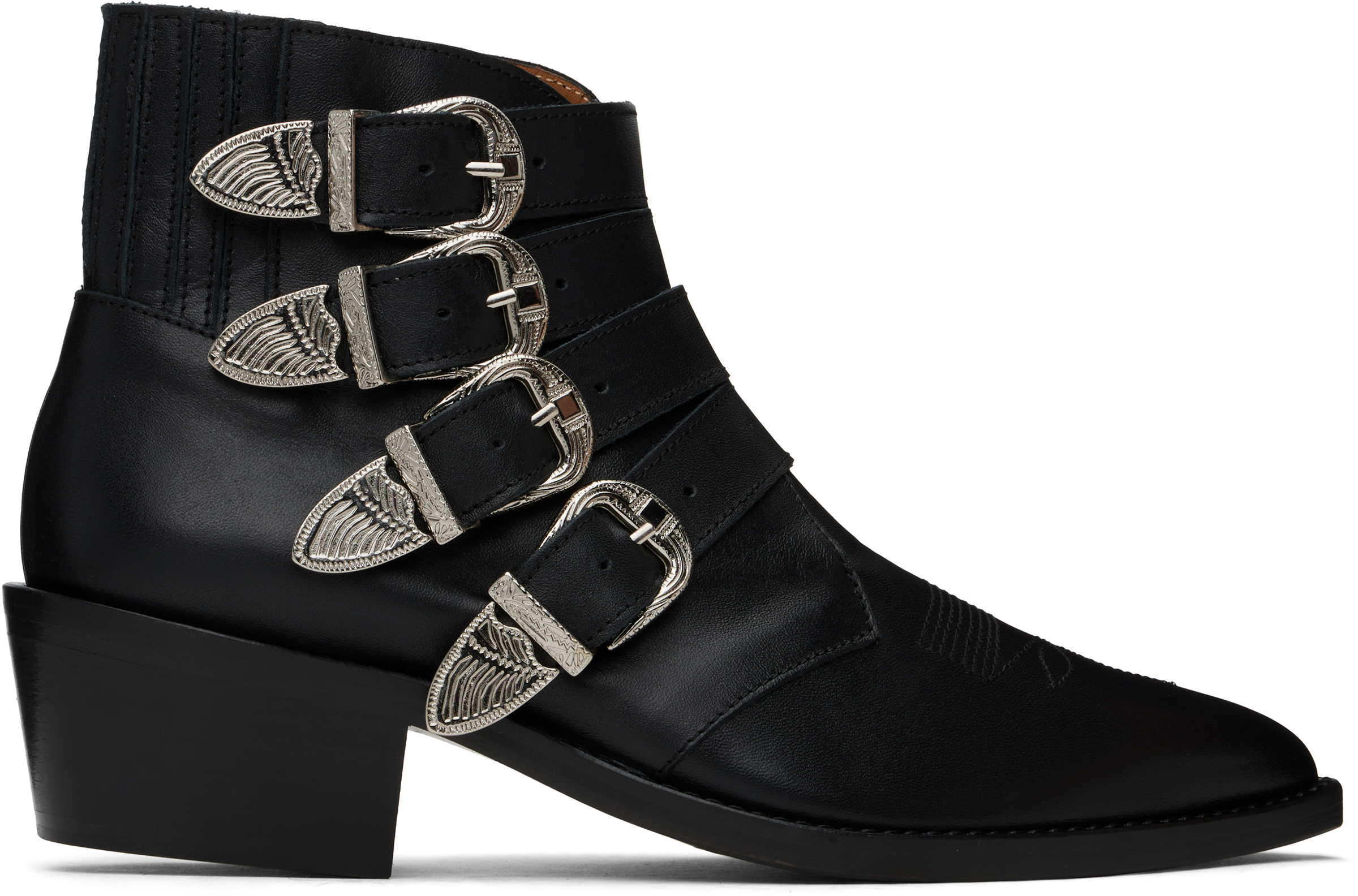 Black Buckle Boots