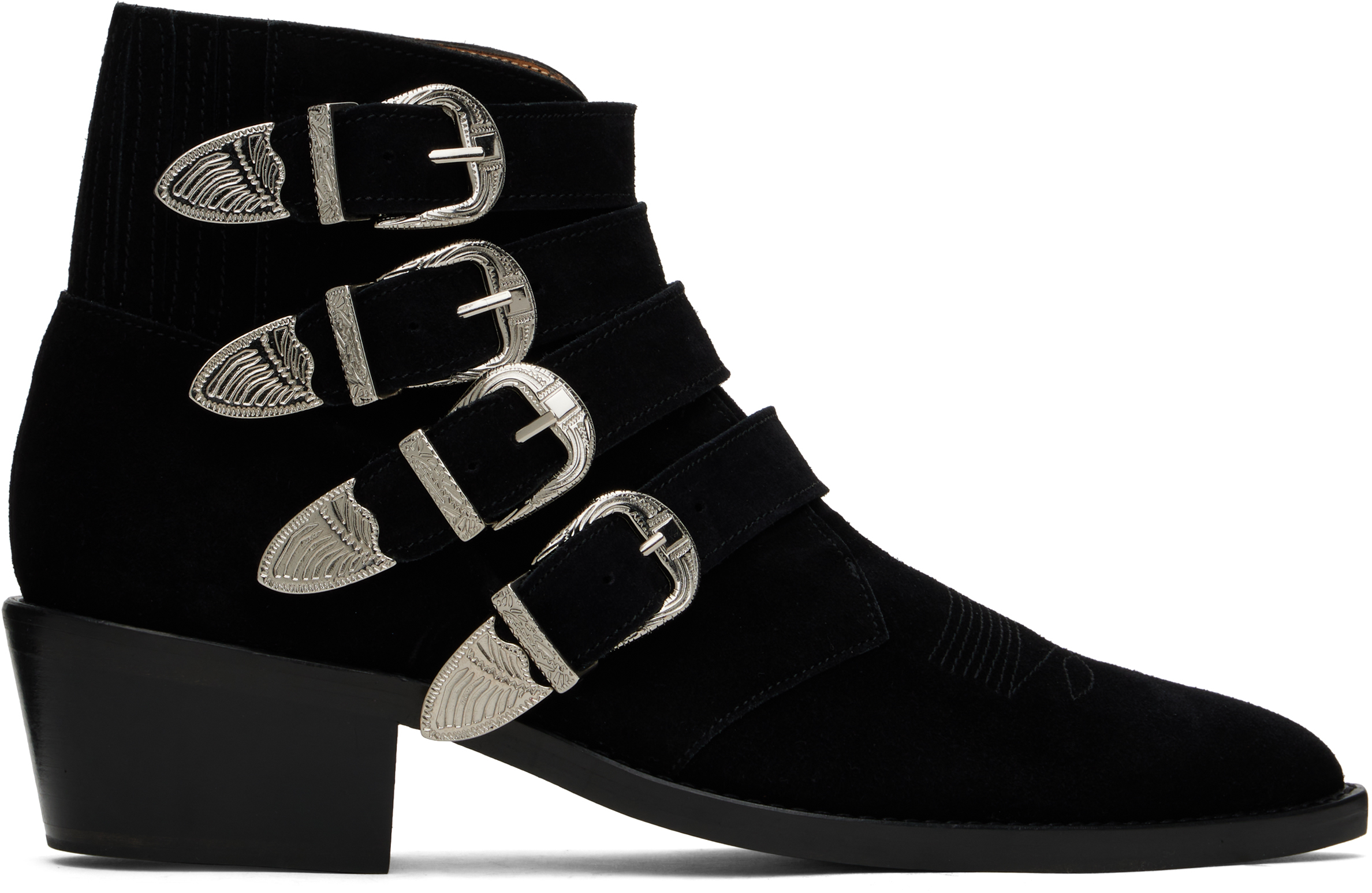 Black Buckle Boots