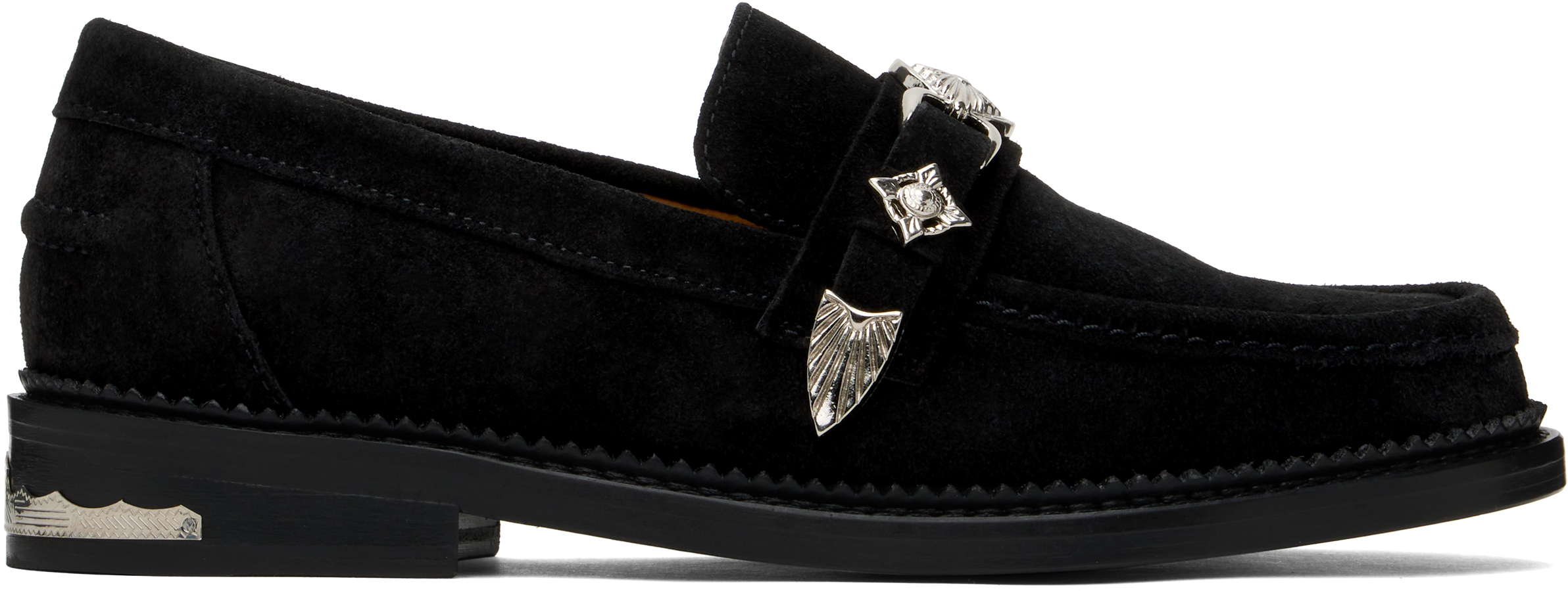 SSENSE Exclusive Black Suede Loafers