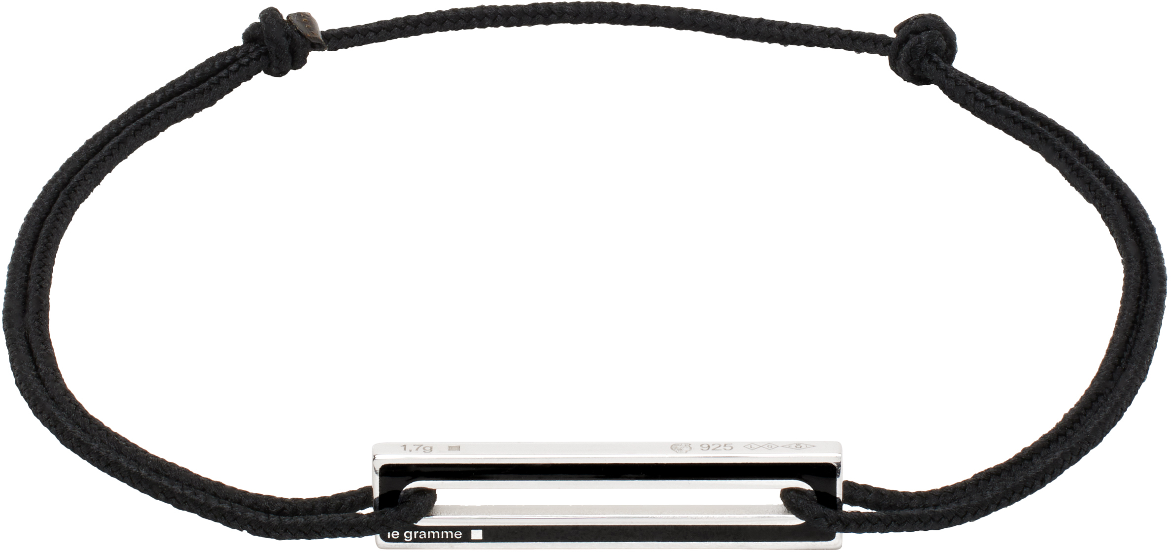 Le Grammeのブラック Lacquered Cord 'Le 1.7g' ブレスレットが