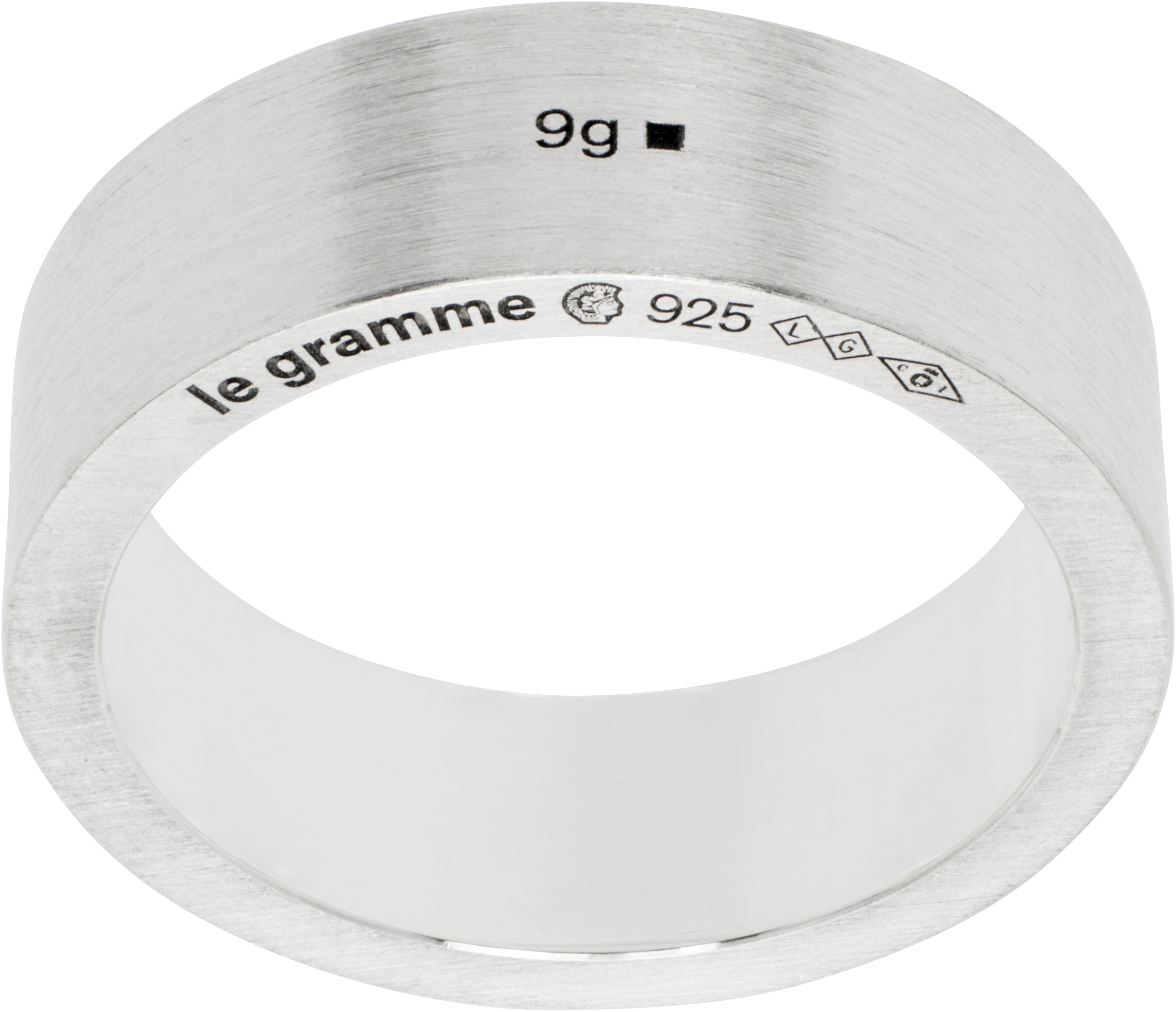 Silver Ribbon 'Le 9g' Ring