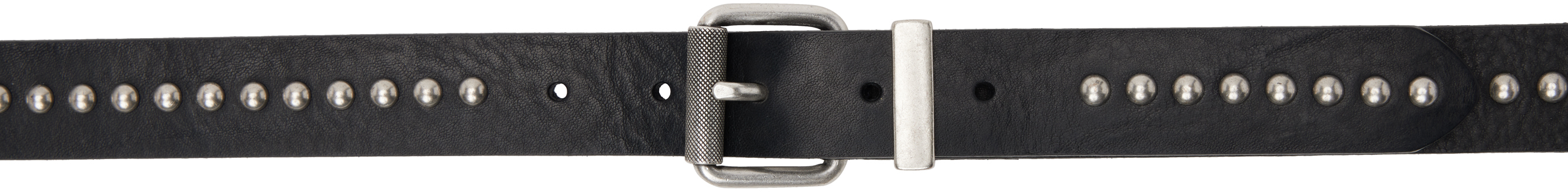 Black Linear Studs Belt