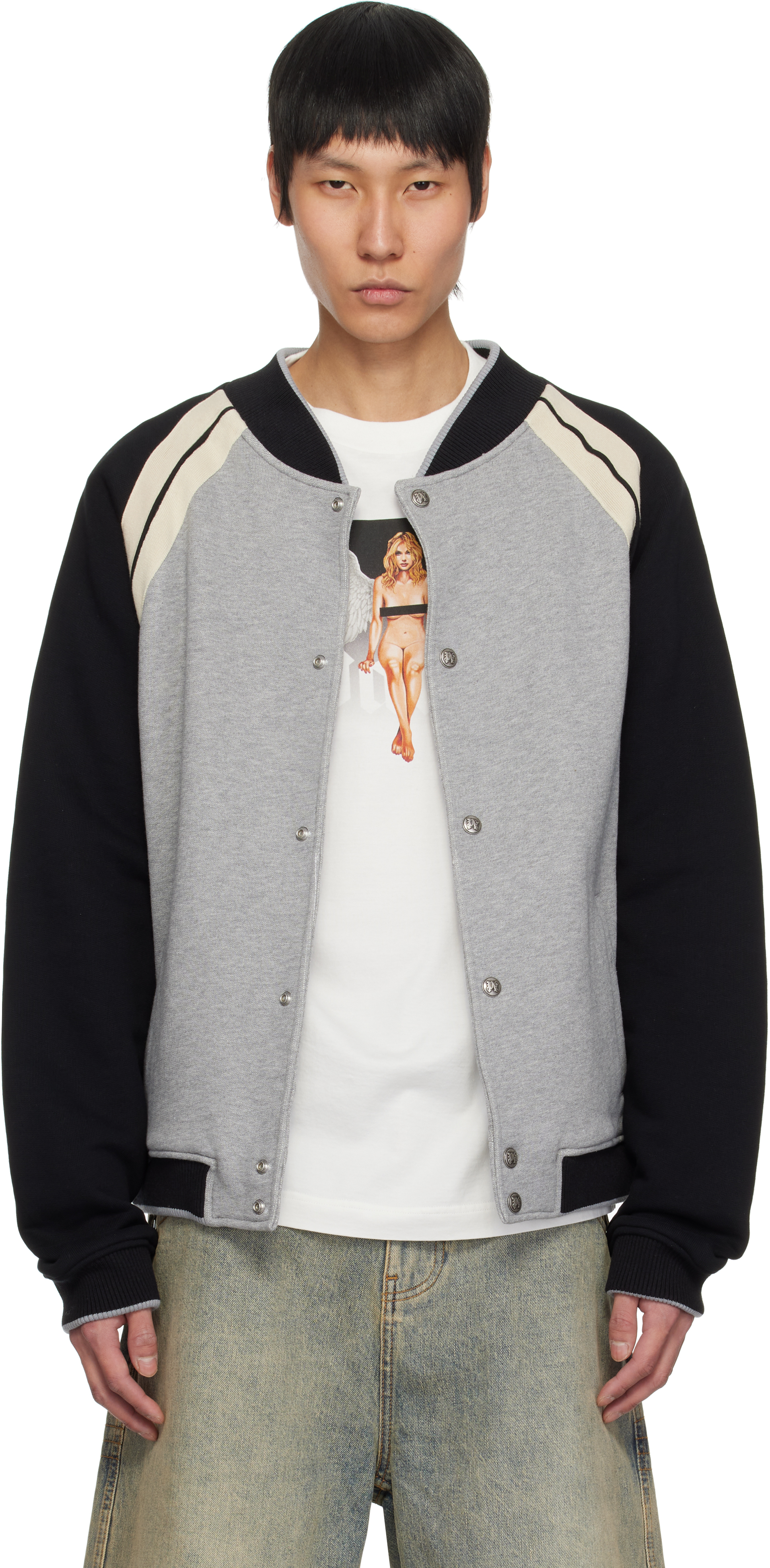 Palm Angels City washed-effect Sweatshirt | Grey | FARFETCH