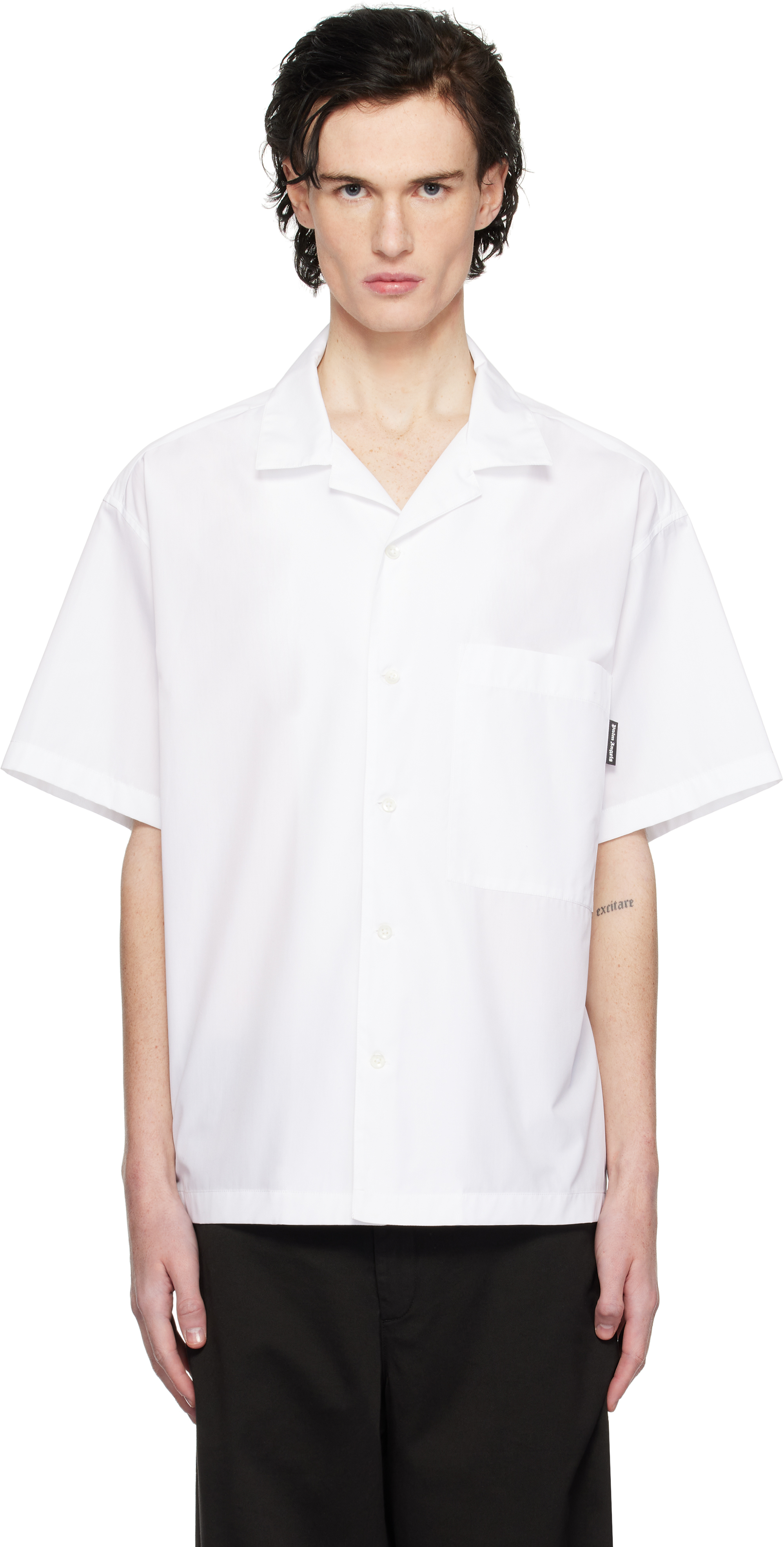 White Curved Logo Classic Shirt