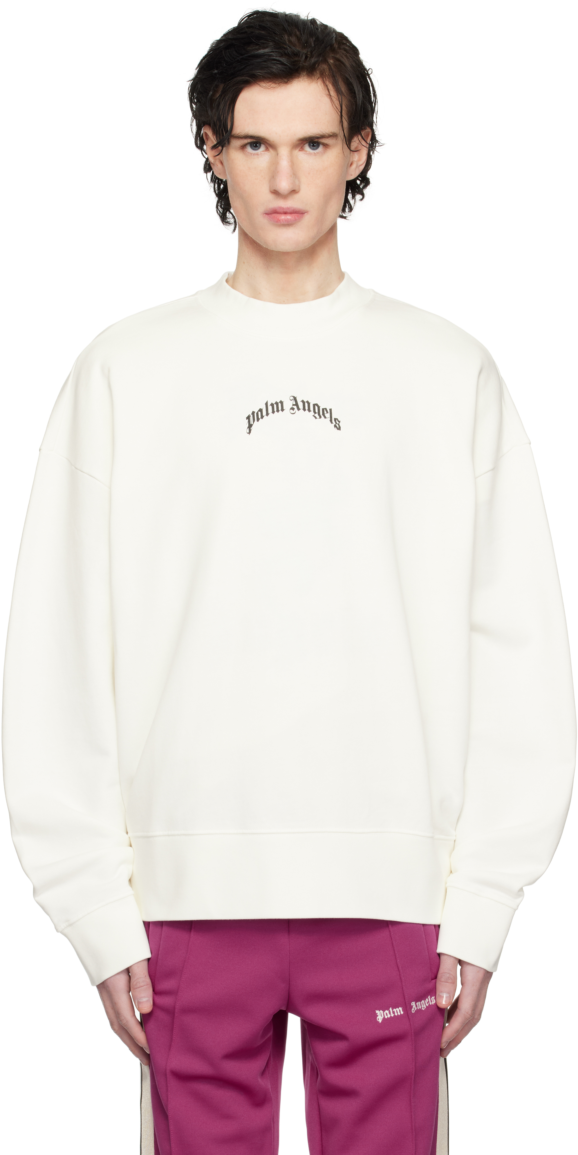 White Curved Logo Sweatshirt