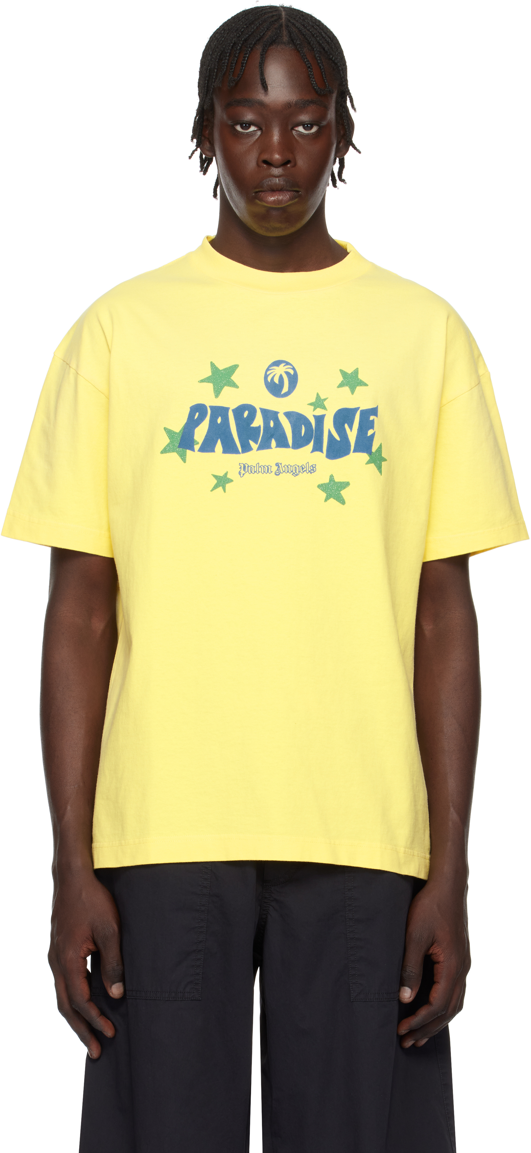 Yellow 'Paradise Palm' T-shirt