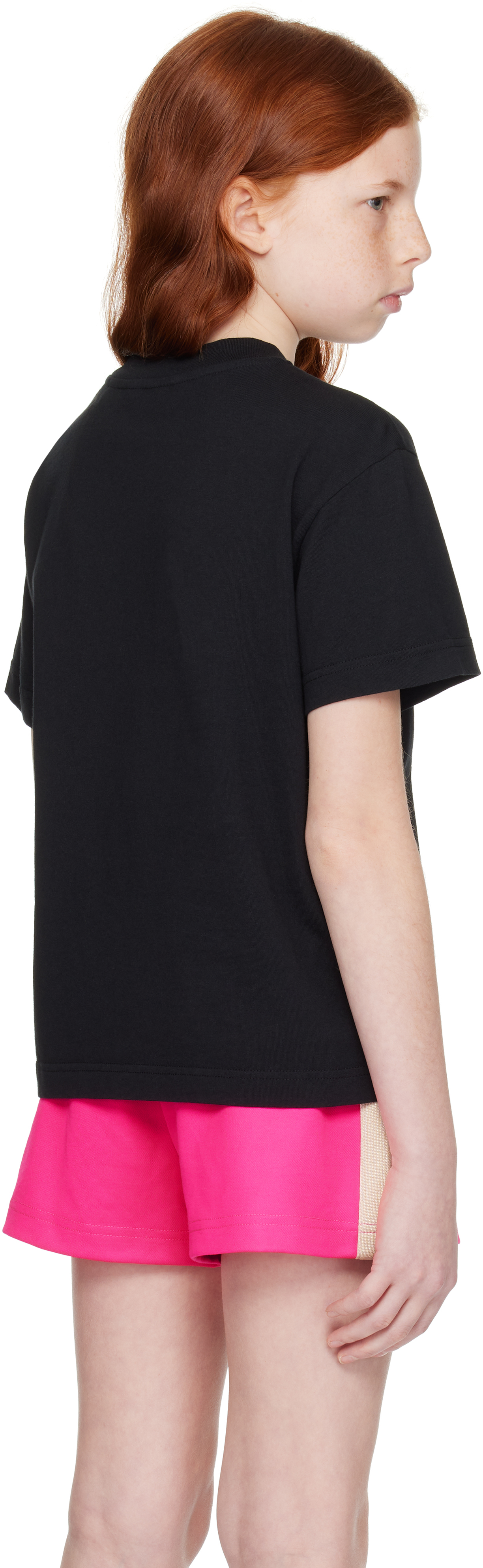 Palm Angels Kids Bear T-shirt In Black Brown