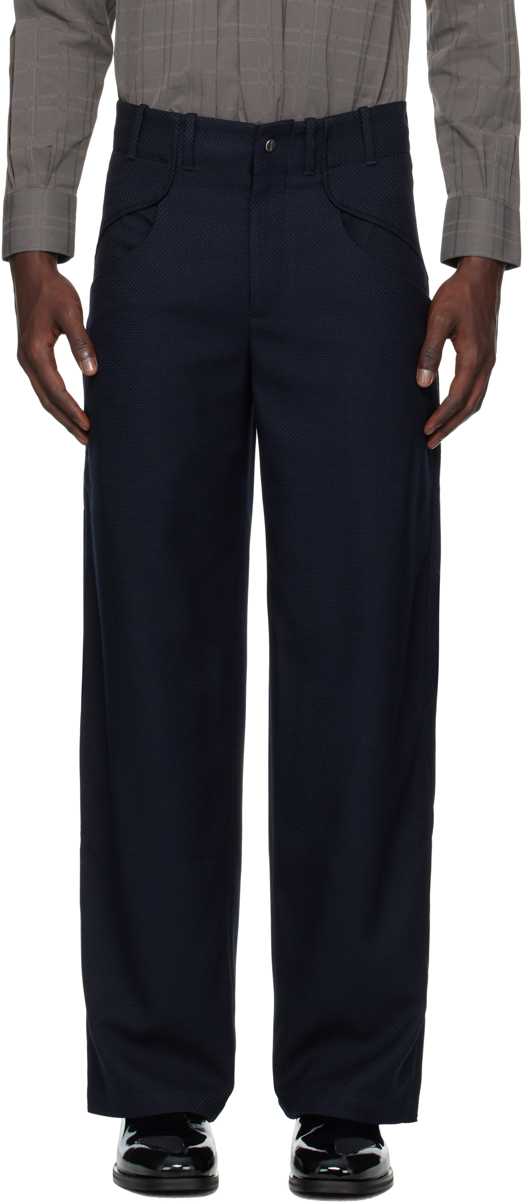 J.L - A.L _J. L - A. L_ Navy Permian Trousers