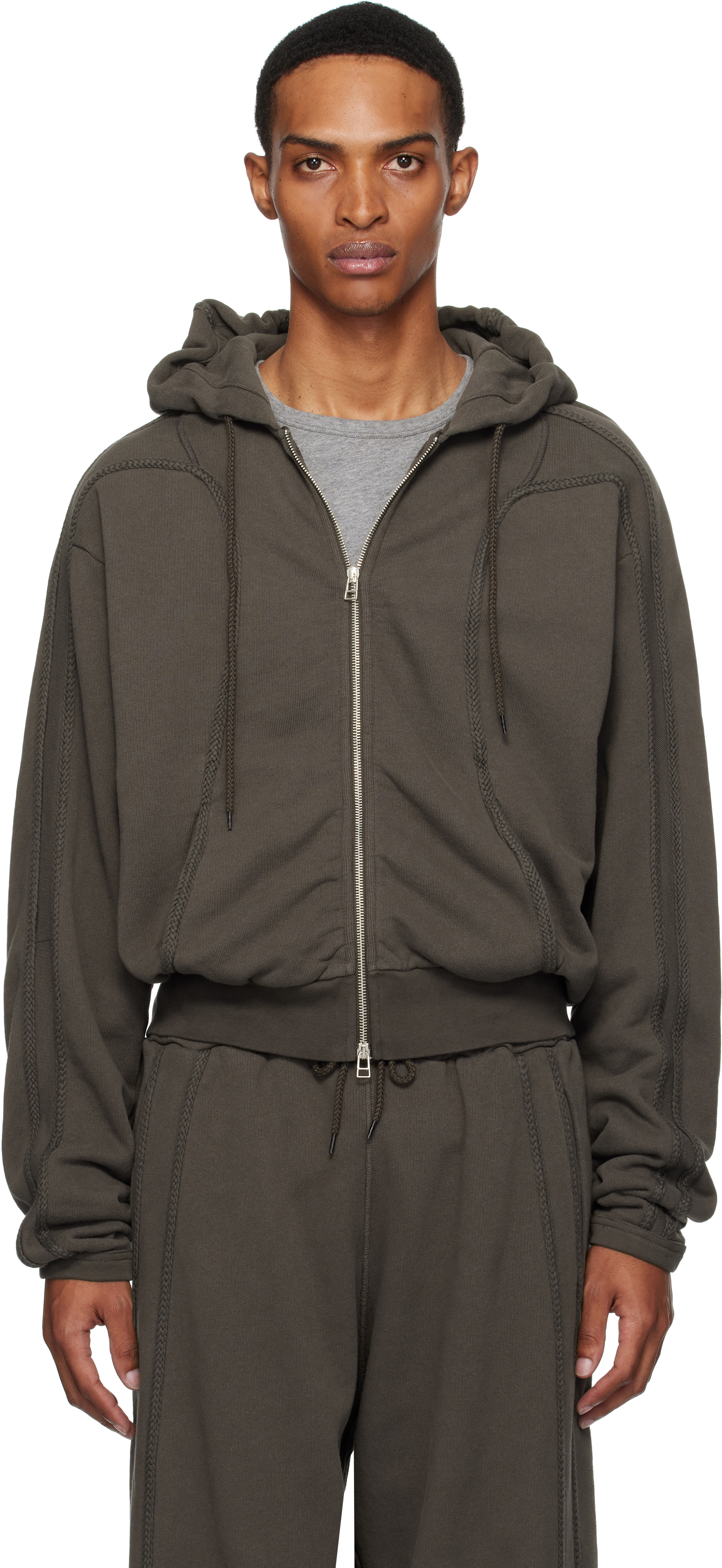 J.L - A.L _J. L - A. L_ Brown Plio Hoodie