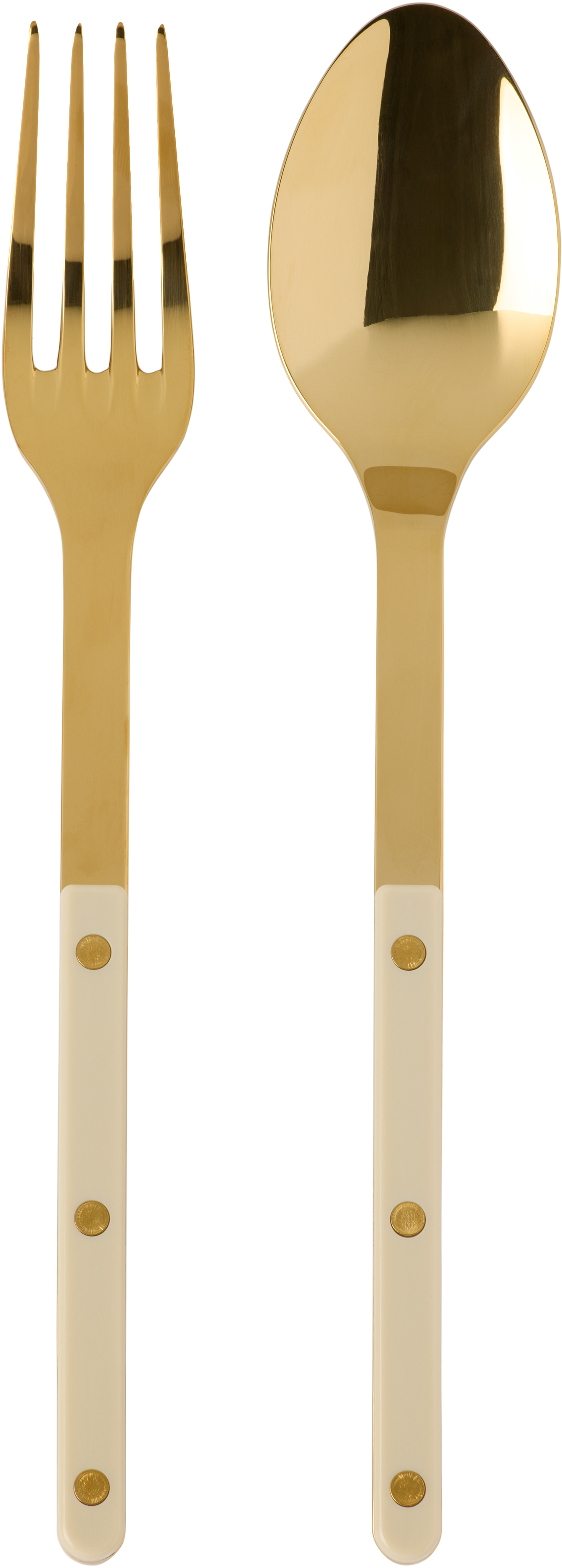 Sabre Gold & Beige Bistrot Solid Serving Set In Khaki