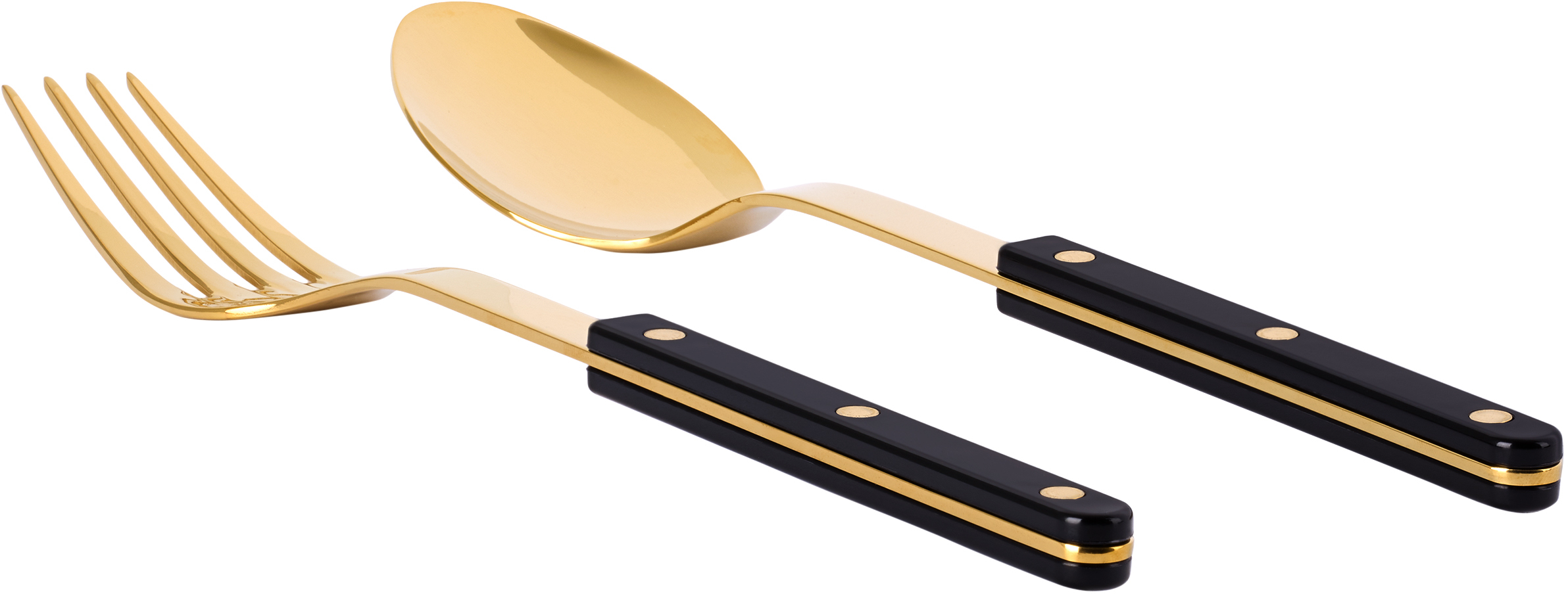 Sabre Gold & Black Bistrot Serving Set In Black