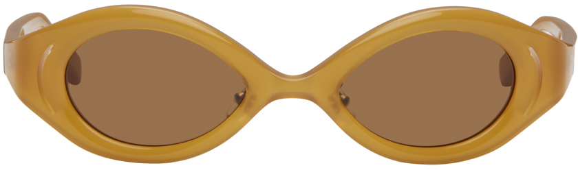 SSENSE Exclusive Brown 'The Goggle' Sunglasses