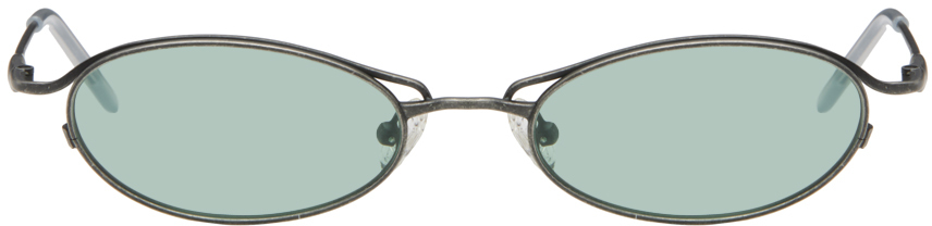 SSENSE Exclusive Gunmetal Ant Sunglasses