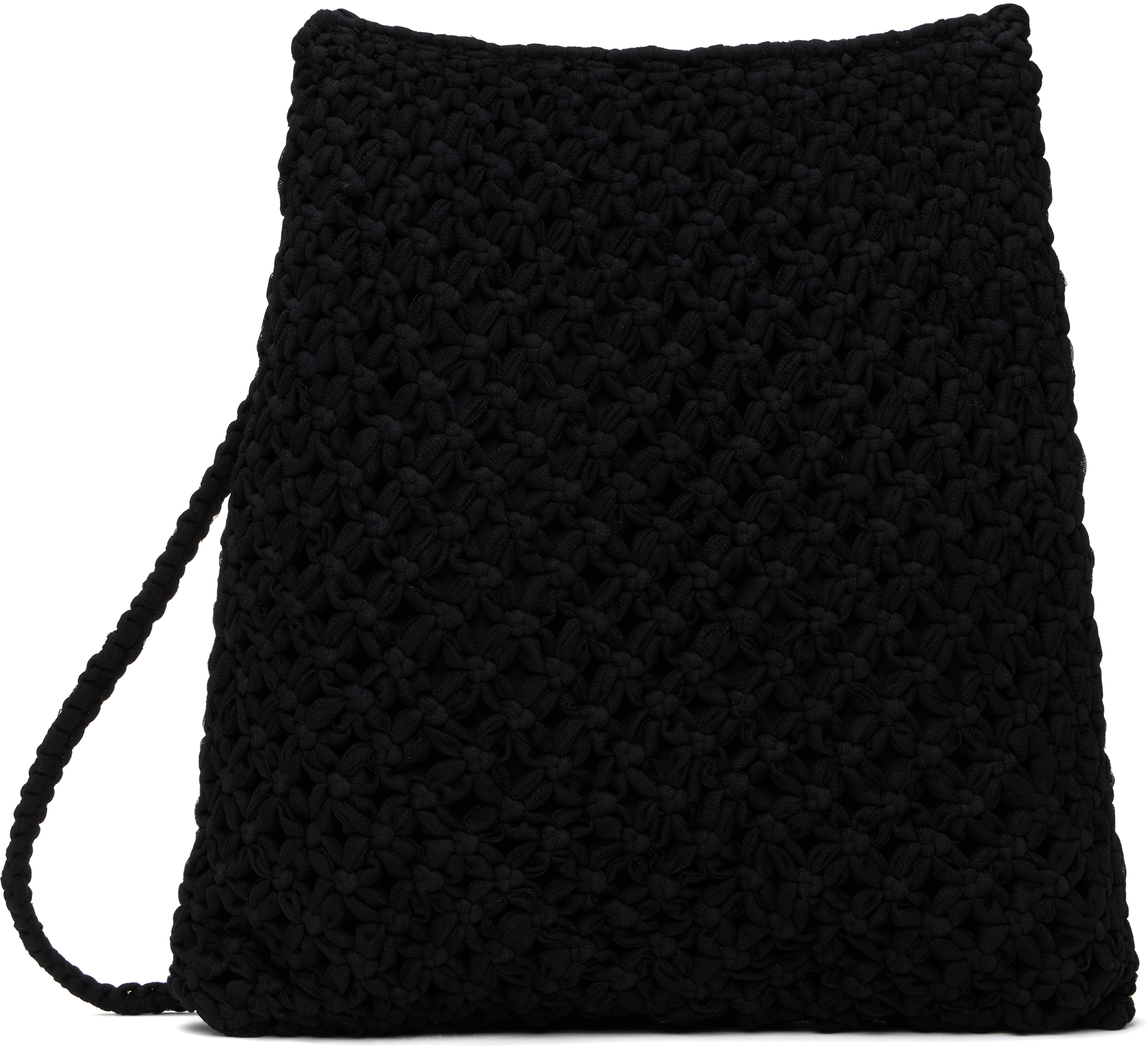 Black Large Macrame Bag