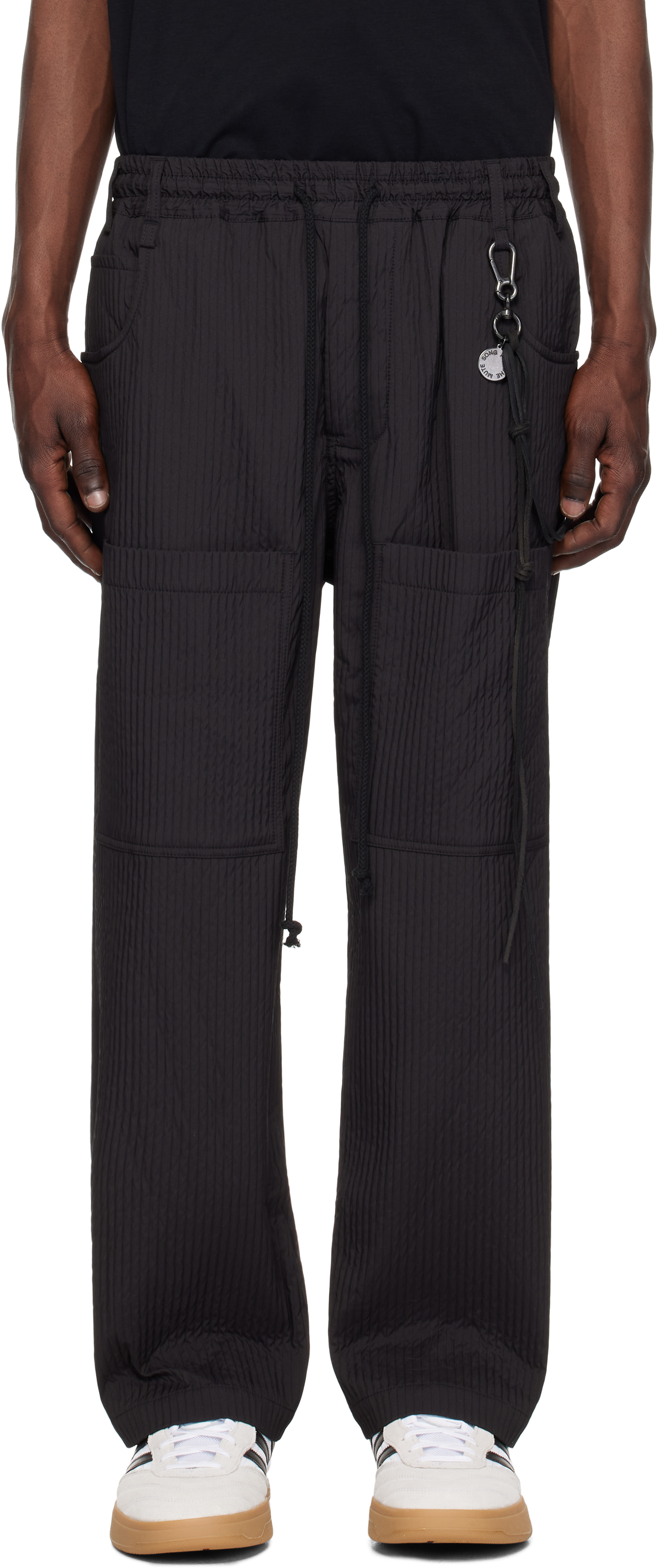 Black Patch Pocket Trousers