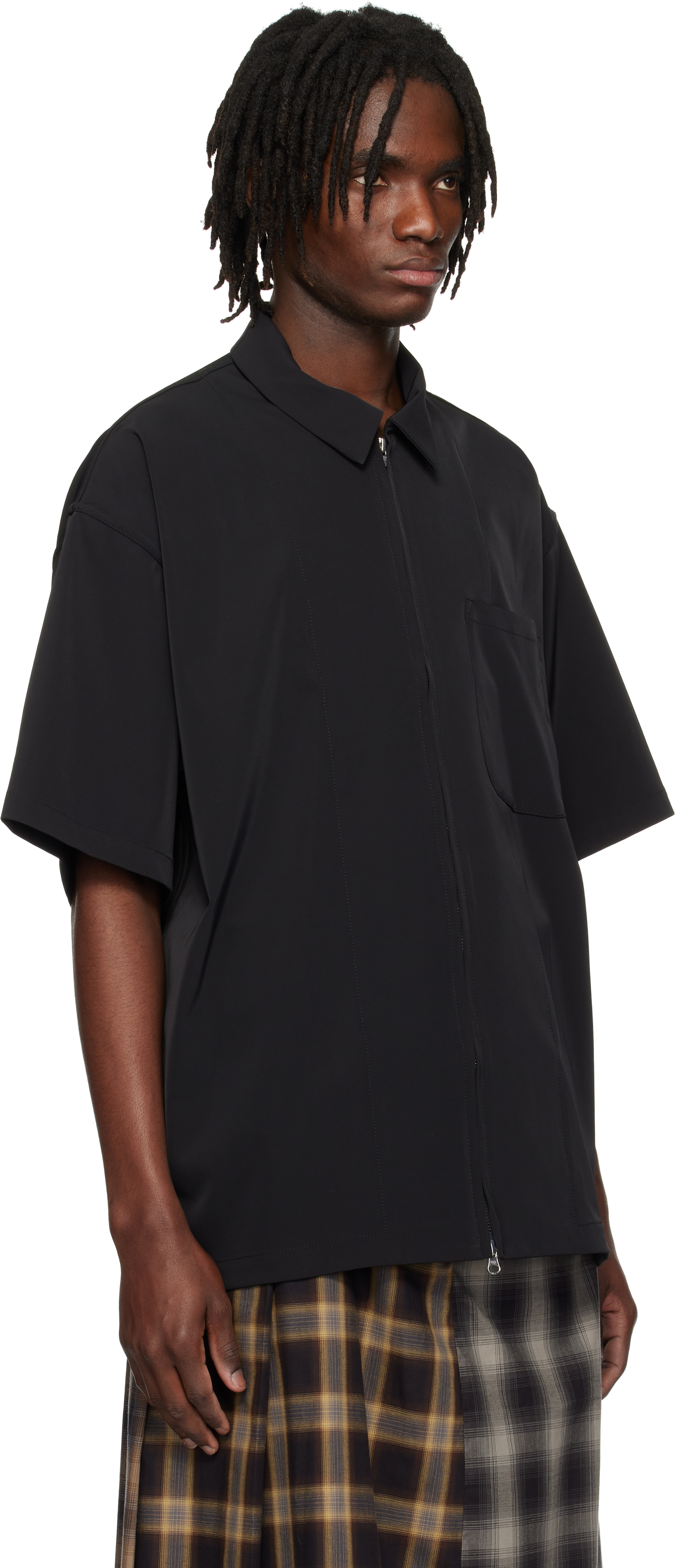 Shop Song For The Mute Black Zip Up Gym Shirt