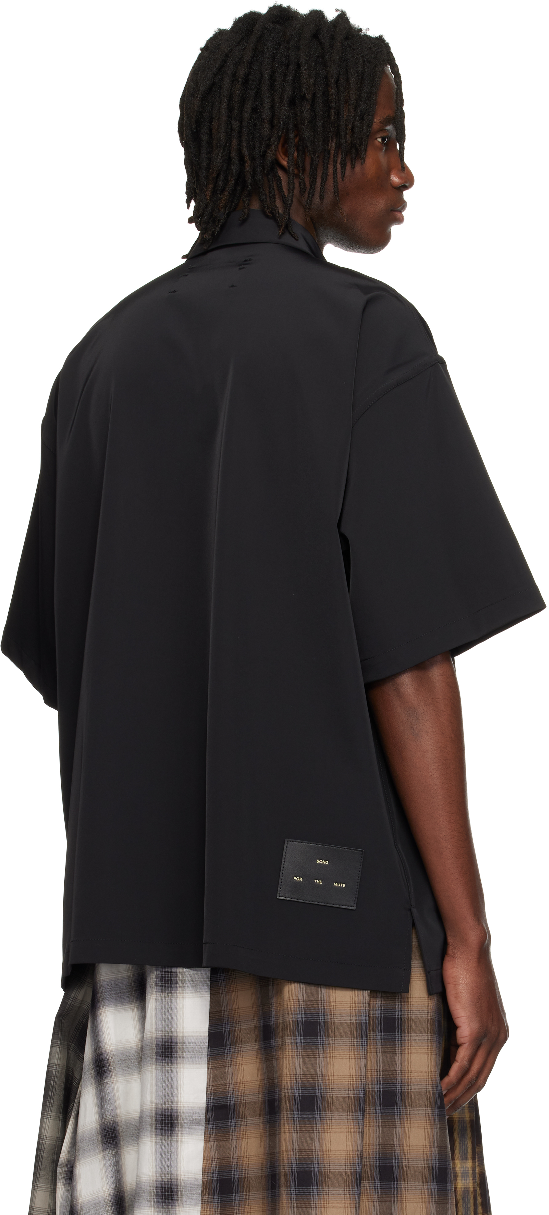 Shop Song For The Mute Black Zip Up Gym Shirt