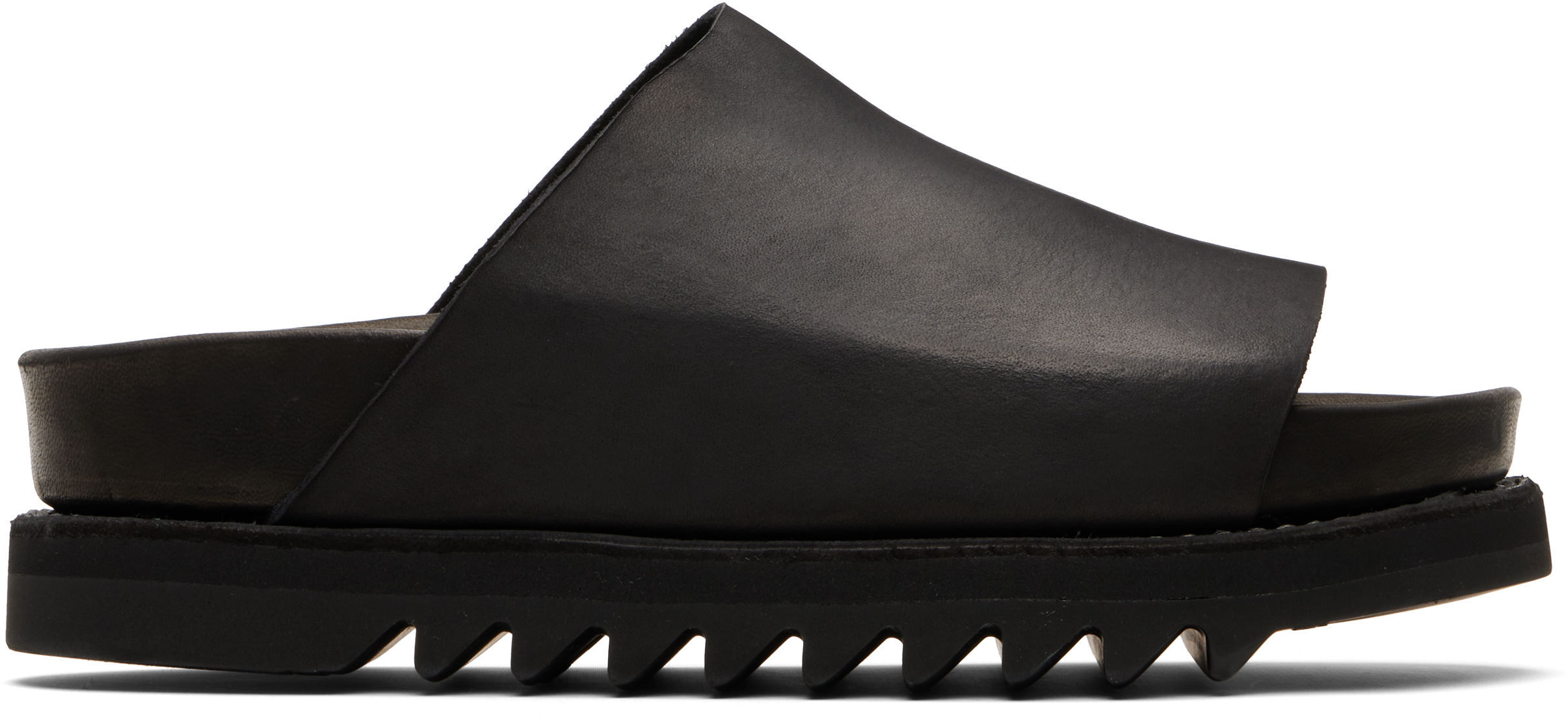 サンダル・ミュール NENSI DOJAKA Black Nappa Leather Thong Sandals NENSI DOJAKA Black nappa leather thong sandals