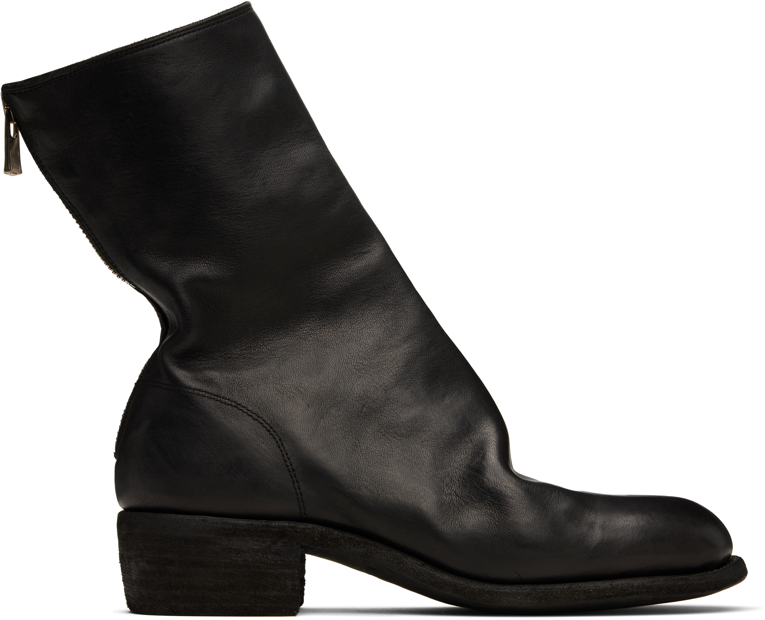e*l様 guidi heal shoes 37 BLACK Guidi zip-front block-heel Shoes | Black | FARFETCH