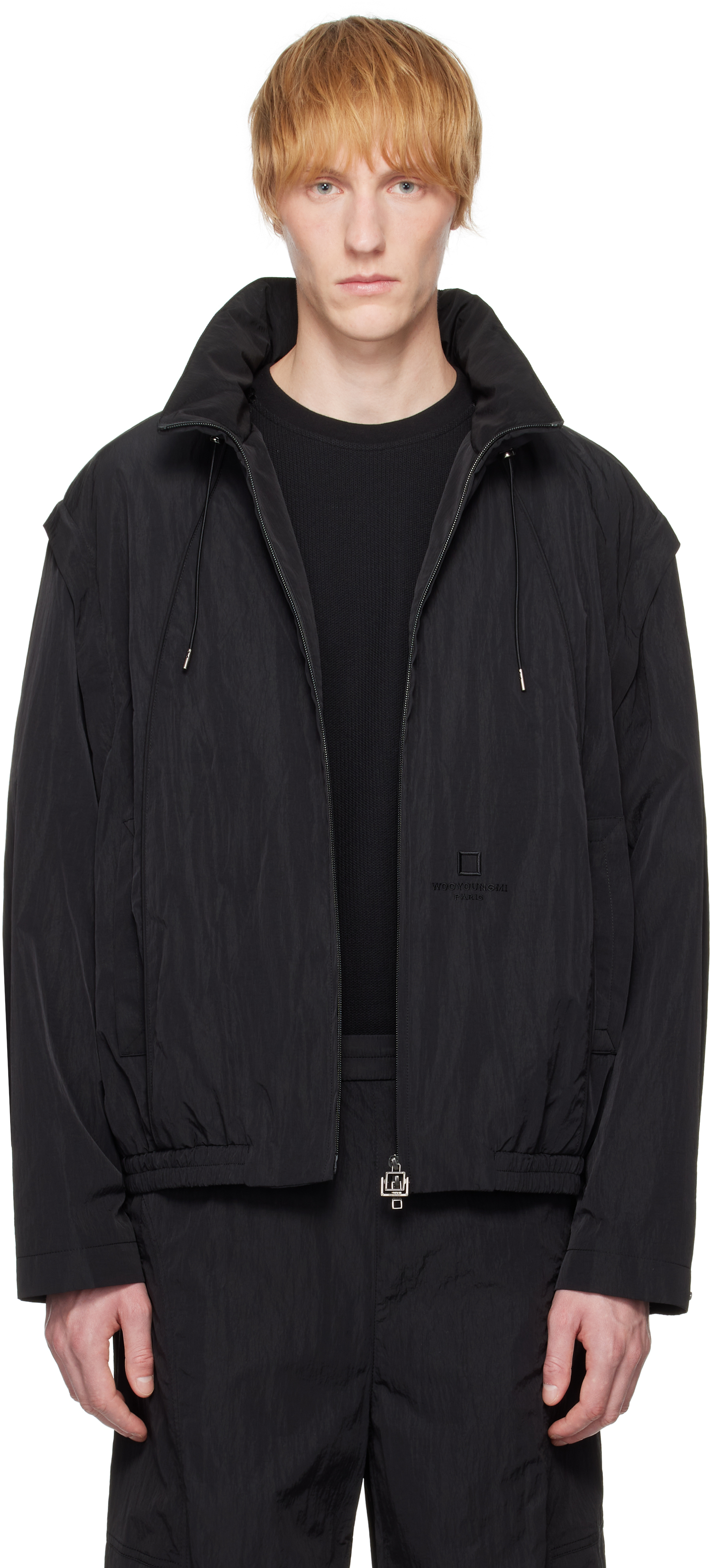 Gray Nylon Track Jacket